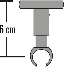 SCHÖNER WOHNEN-Kollektion Deckenträger (1 20 mm Gardinenstangen Leon | Serie für BAUR »Deckenträger mm«, für Ø Einzelprogramm Ø 20 St.)