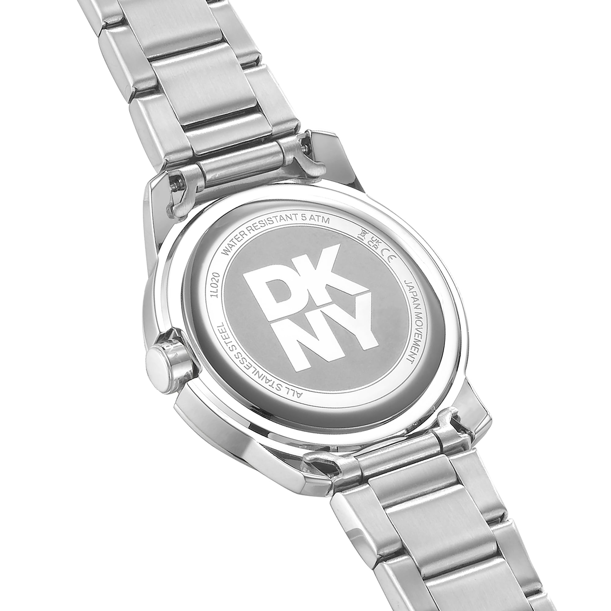 DKNY Quarzuhr »Park Ave Midi« Armbanduhr, Damenuhr, Edelstahlarmband, analog