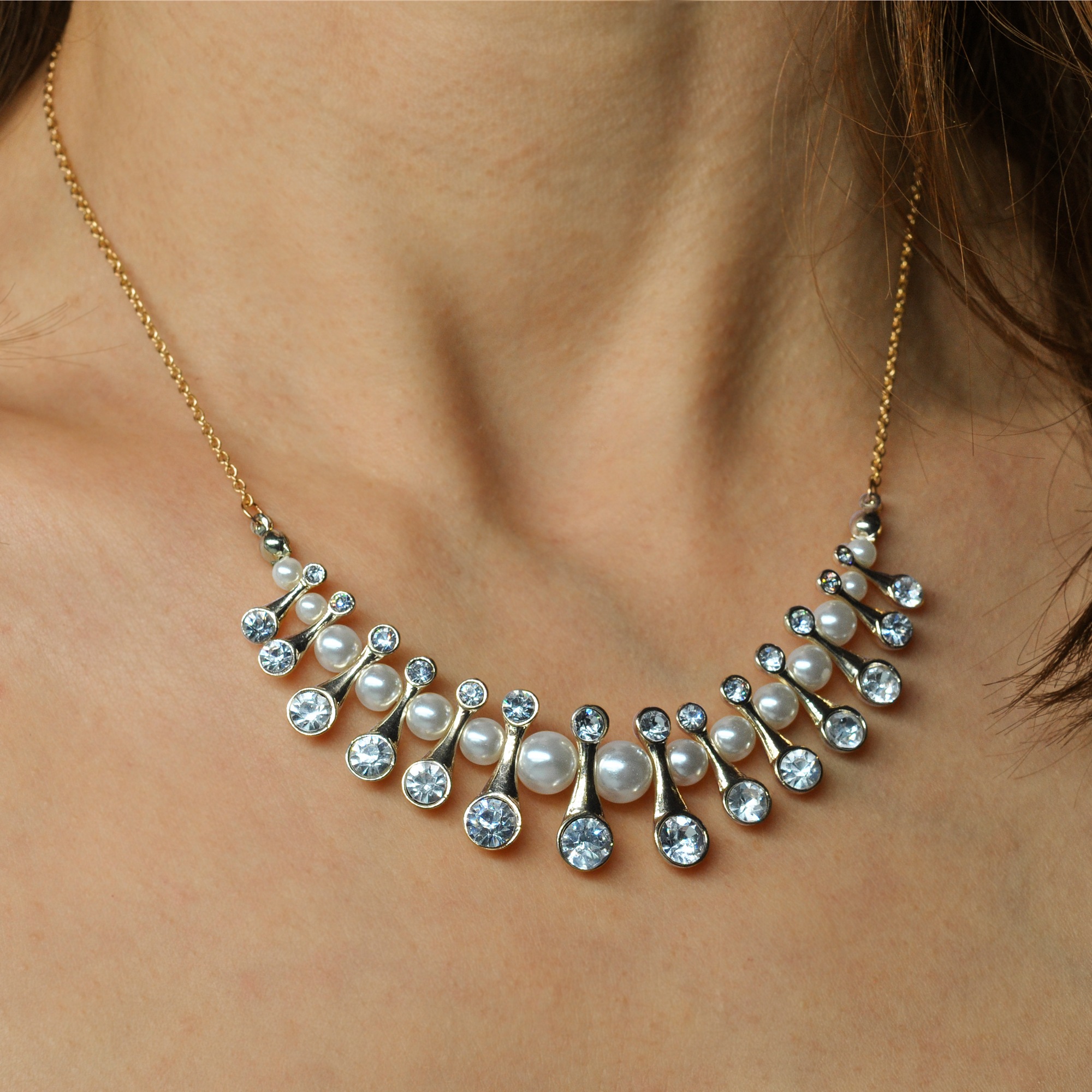 Steuer Collierkettchen »Collier gold mit Perlen«