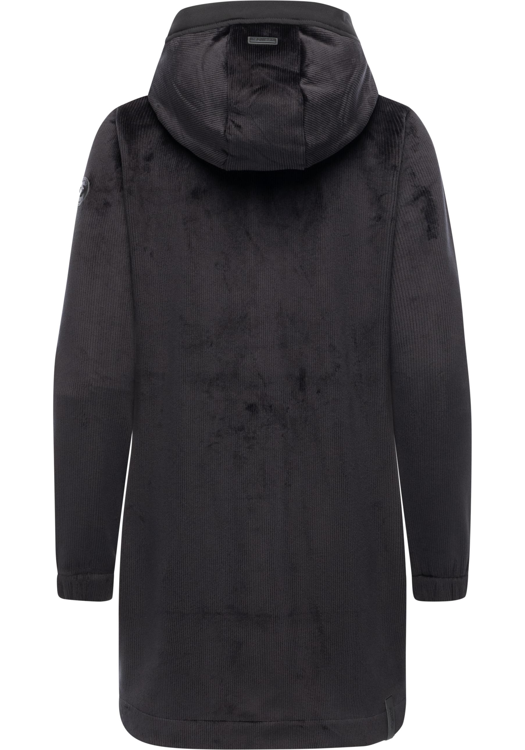 Ragwear Kurzmantel »Cousy Bonded YOUMODO« Weicher Damen Rippstrick-Mantel mit Kapuze