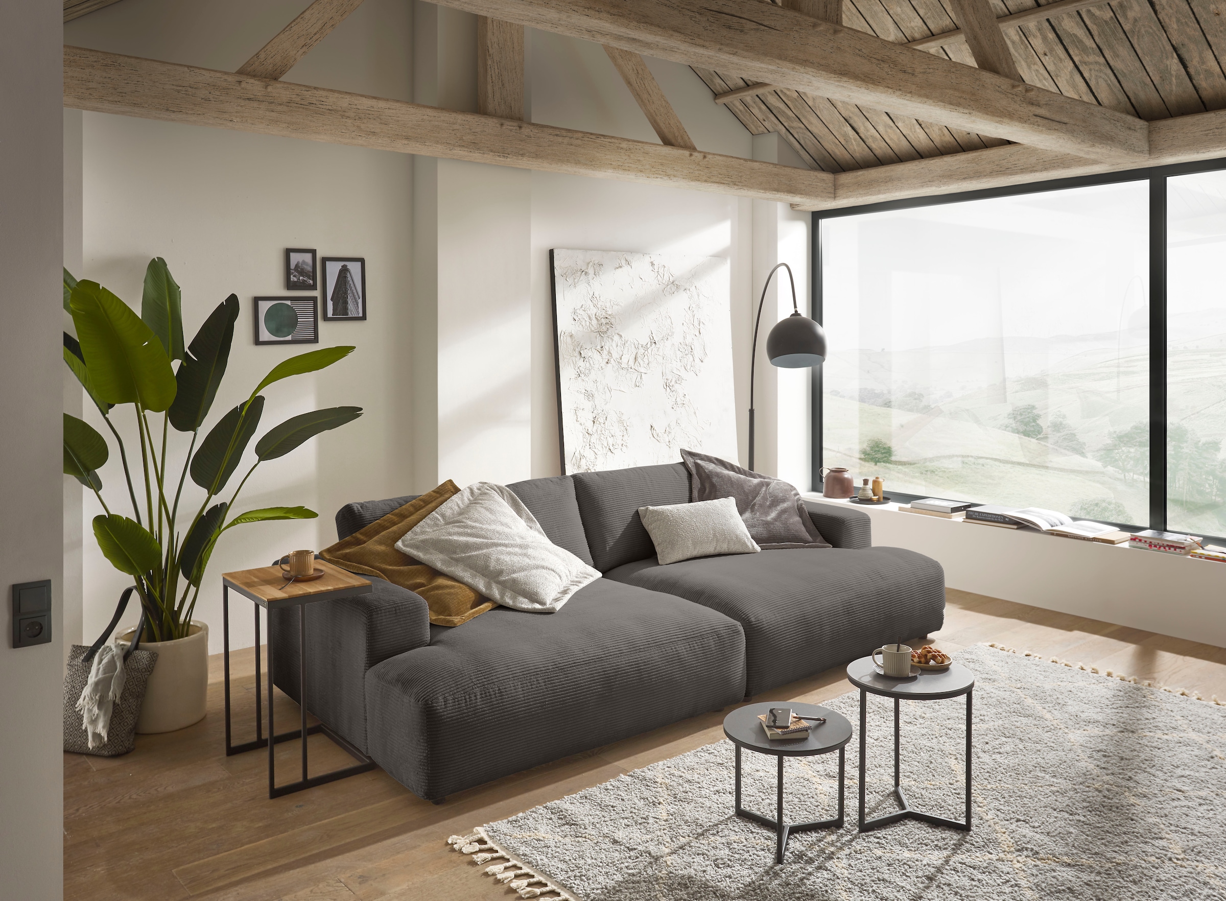 Musterring Loungesofa "Lucia Big Sofa, bequem, Mega-Sitzfläche, Cord Bezug, viel Platz" Cord-Bezug, Breite 292 cm