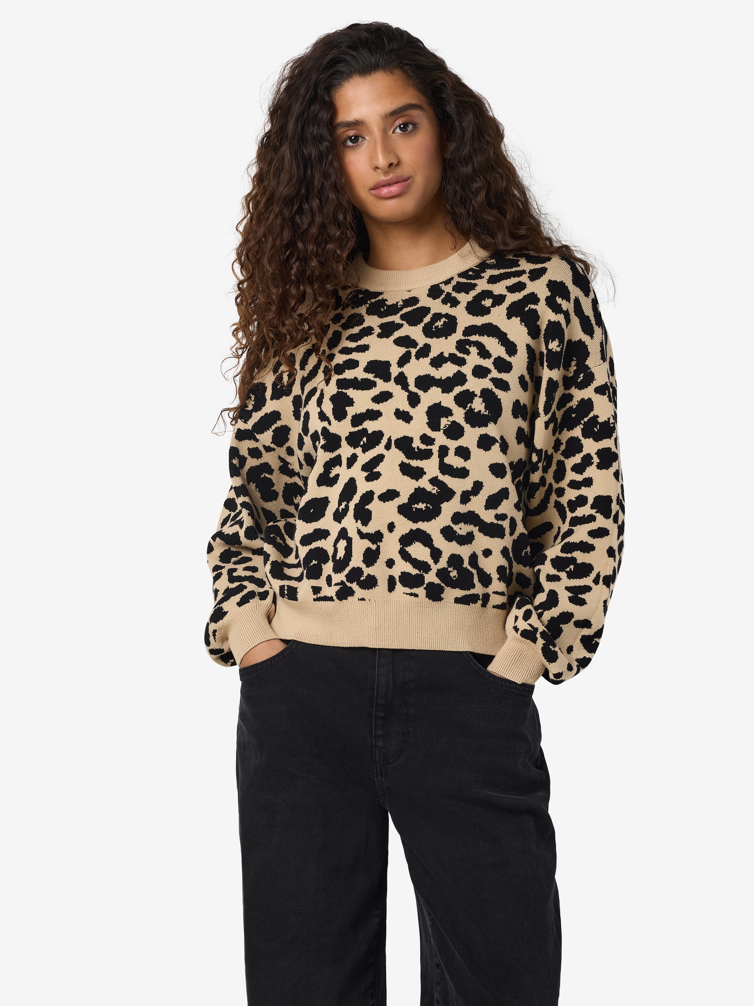 Noisy may Strickpullover »NMCHARLOTT L/S O-NECK KNIT FWD NOOS«