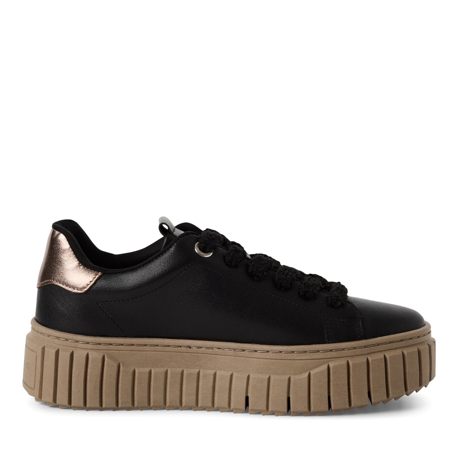 Tamaris Plateausneaker, Freizeitschuh, Halbschuh, Schnürschuh mit Kontrastbesatz