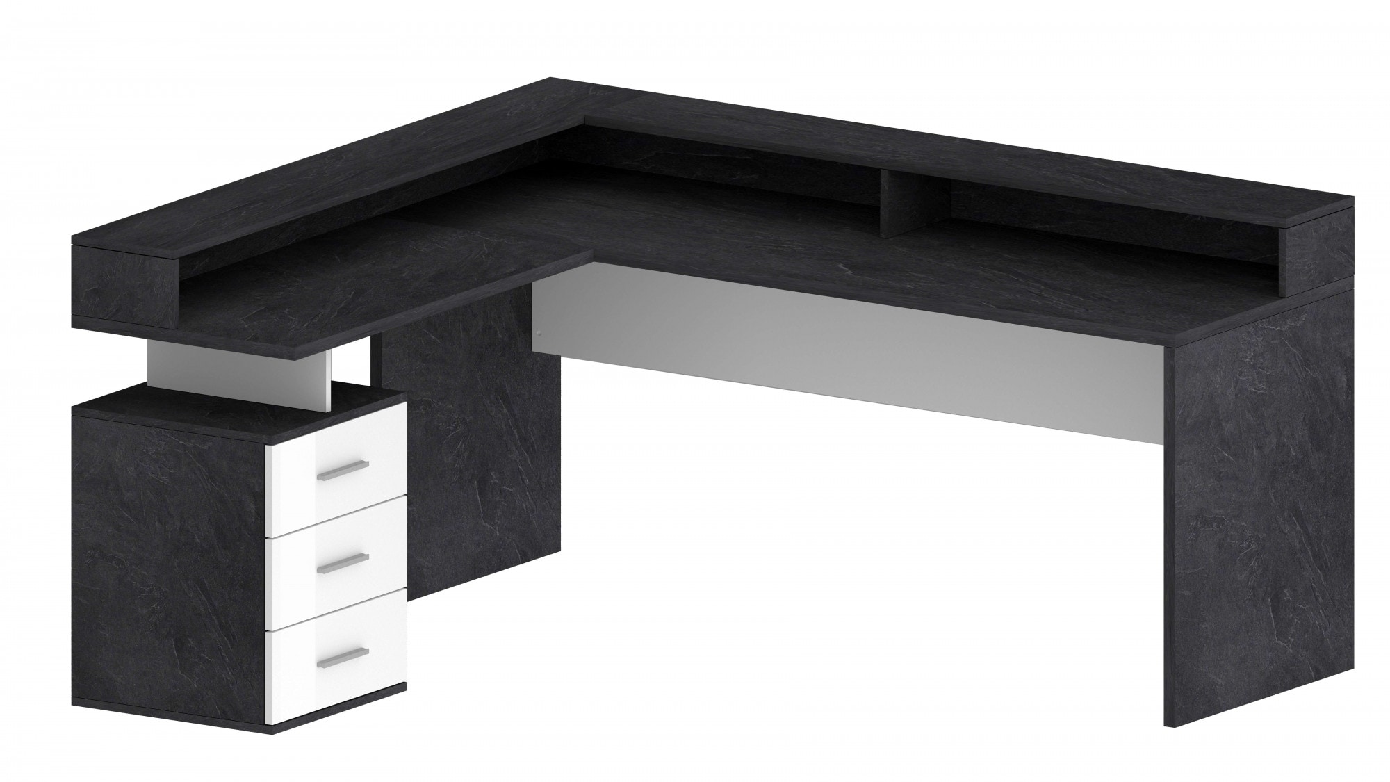 INOSIGN Eckschreibtisch »New Selina«, Schreibtisch, Schubkästen, mit oder ohne Monitoraufsatz, B 180/160 cm
