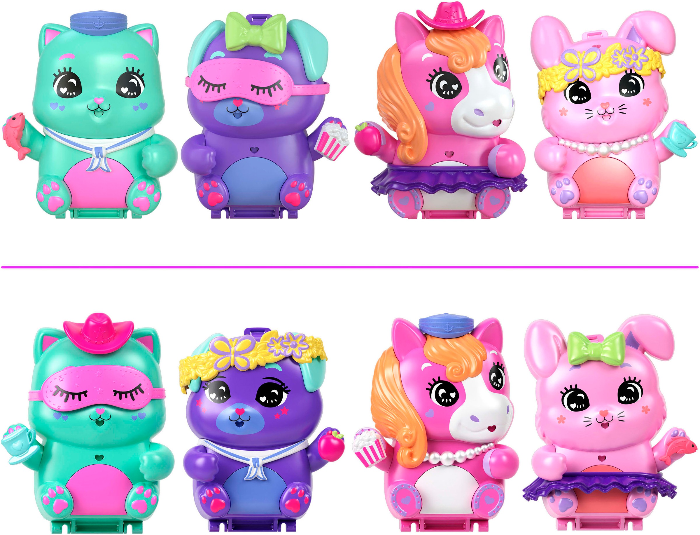 Polly Pocket Spielwelt »Matrosenkatze-Schatulle« mit 1 Puppe, 2 kleinen Kätzchen und Zubehör