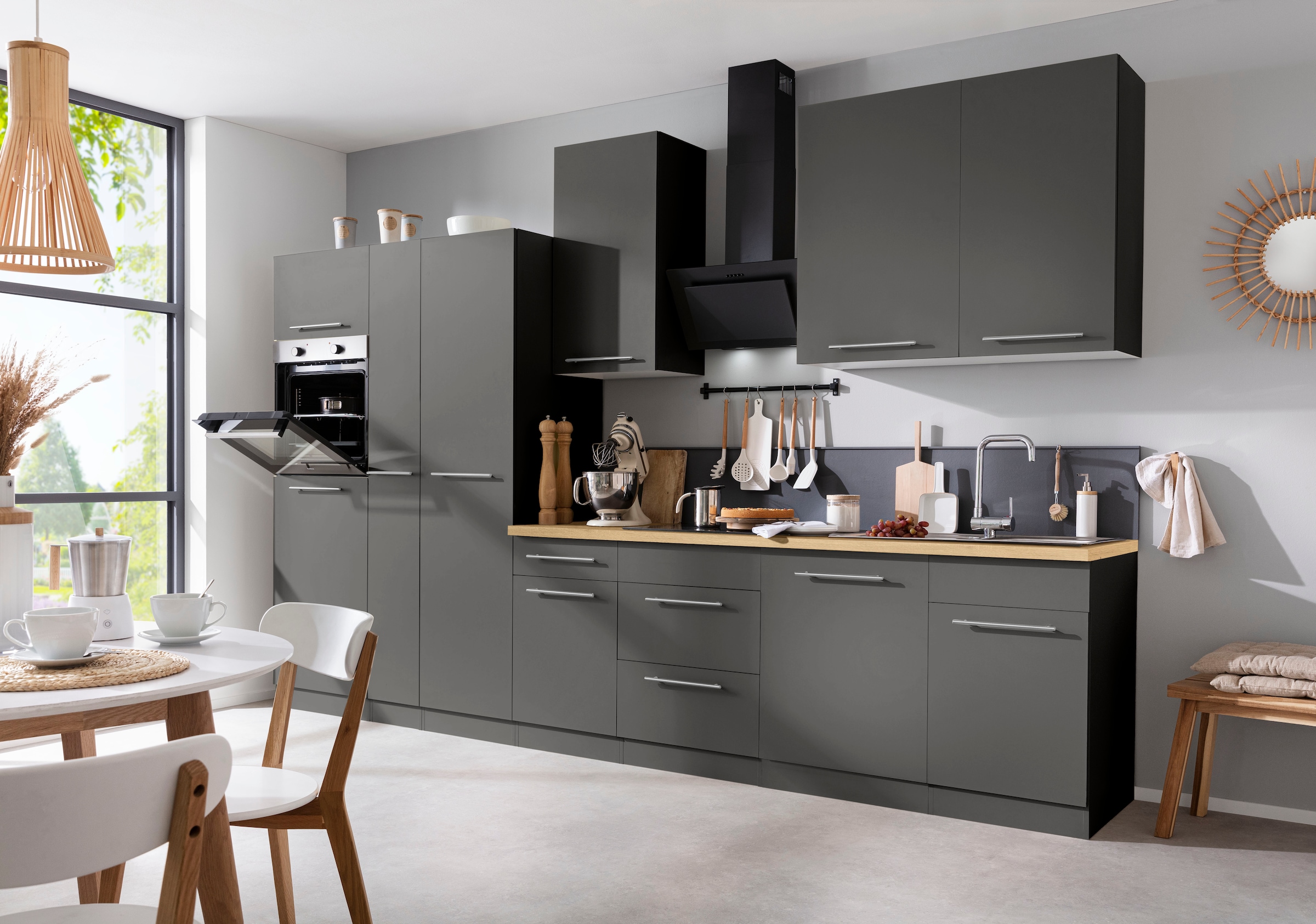 wiho Küchen Küchenzeile »Unna« mit E-Geräten, Breite 360 cm