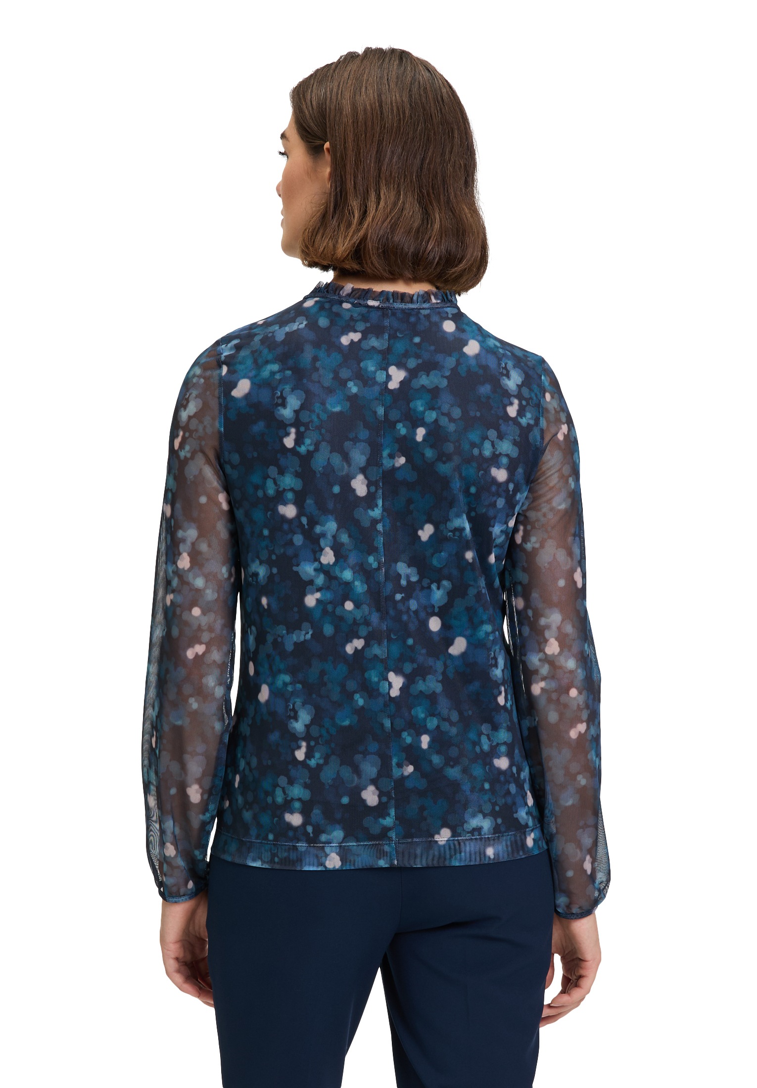 Betty&Co Kurzarmshirt »Betty & Co Damen Blusenshirt mit gekräuseltem Ausschnitt«, (1 tlg.), Druck