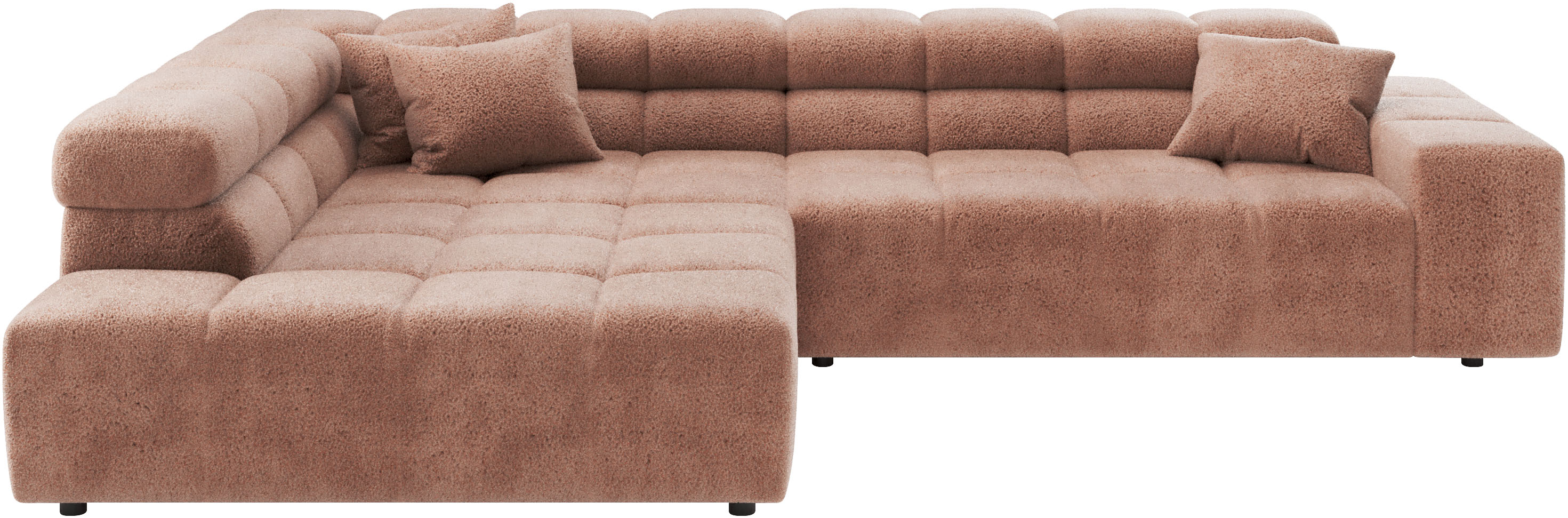 Home affaire Ecksofa "Ancona, Ecksofa, incl. Kopfteilverstellung, Breite 319 cm, L-Form" wahlweise elektrische Sitztiefenverstellung
