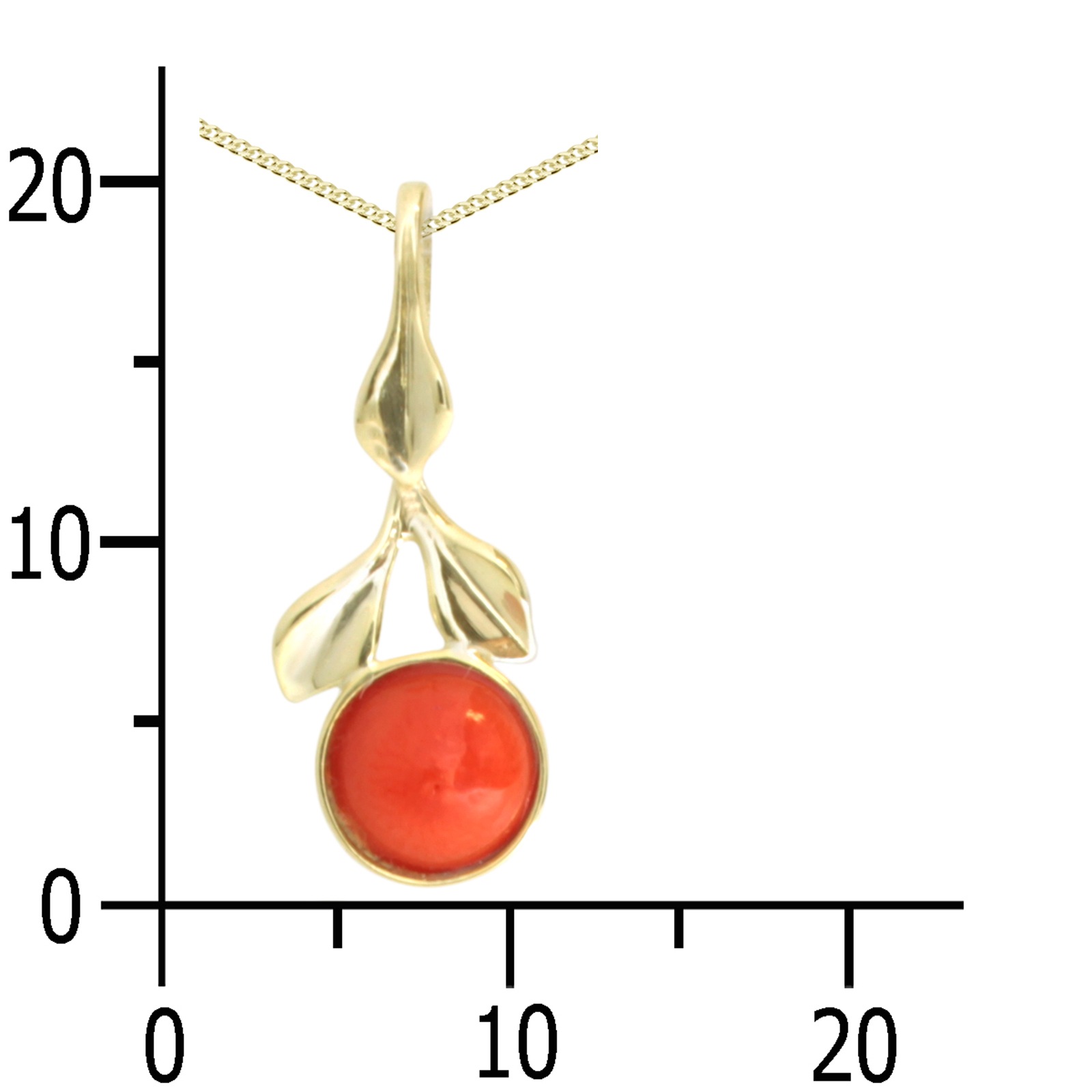 OSTSEE-SCHMUCK Kette und Anhänger Set »- Blüte - Gold 333/000 - Koralle«