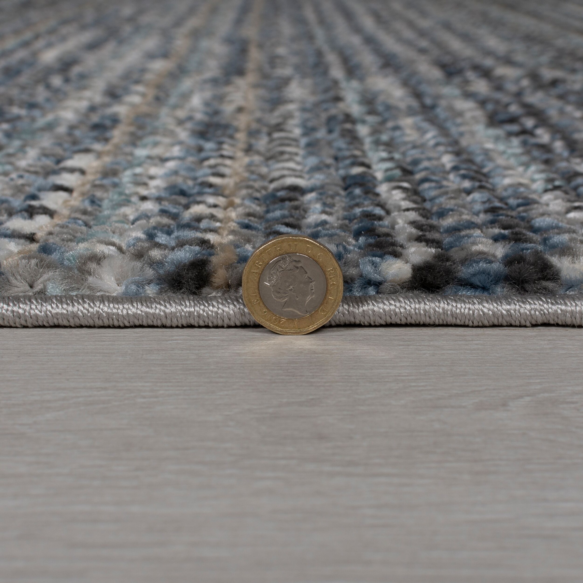Teppich FLAIR RUGS "Camino", blau, B:60cm H:8mm L:230cm, Kunstfaser, Teppiche, Teppich, Flachgewebe, Skandi, Esszimmer, Wohnzimmer, Flur 3