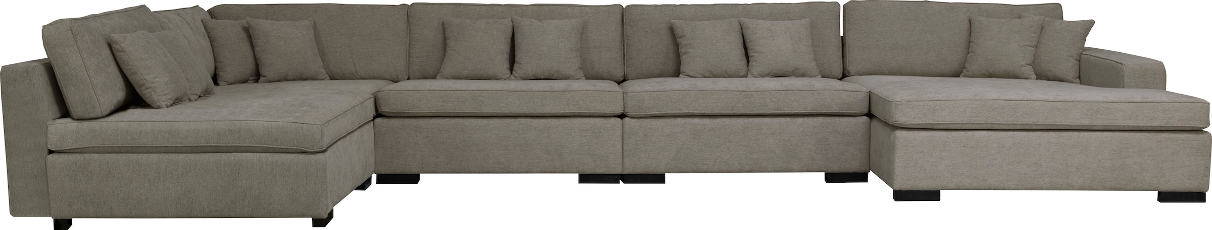 Home affaire Wohnlandschaft »Skara XXL U-Form«, Lounge-Sofa XXL mit Federkern-Polsterung, in vielen Bezugsvarianten