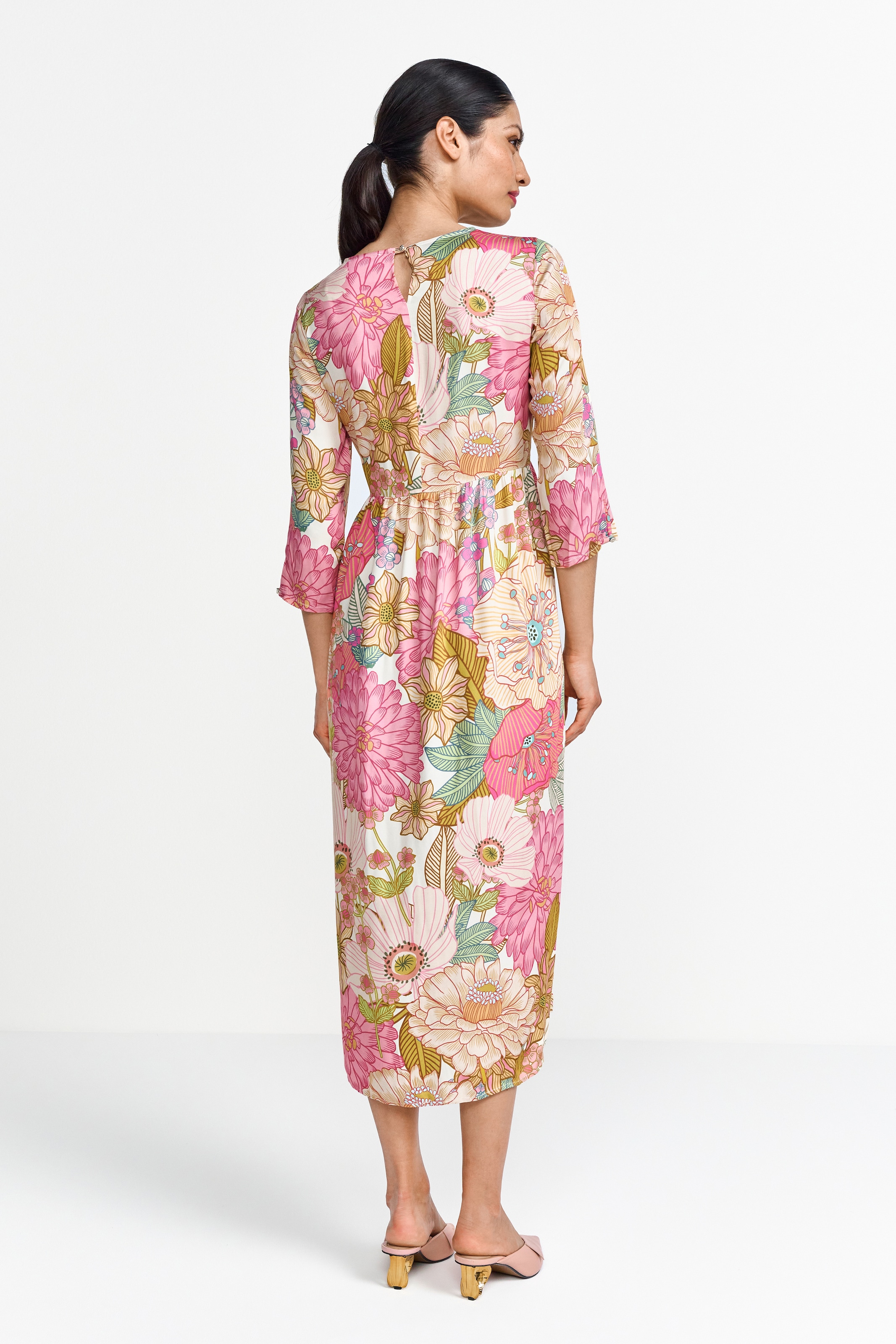 RICHROYAL Midikleid, Mit Rundhalsausschnitt