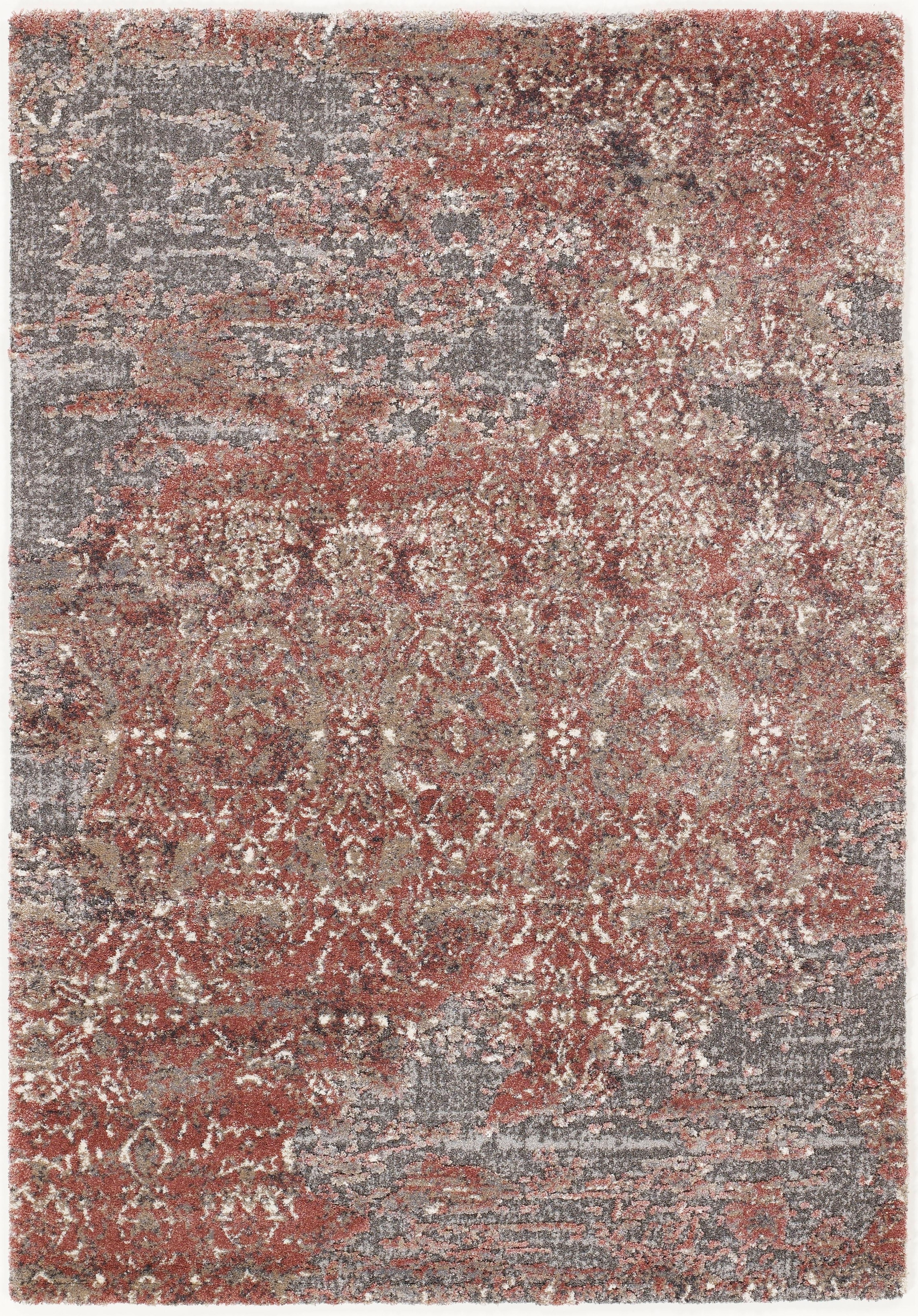Teppich OCI DIE TEPPICHMARKE "JUWEL SILENTA" Gr. 1, rot (rosenholz), B:65cm H:20mm L:130cm, Polyester, Polypropylen, Teppiche, Teppich, Kurzflor, Wohnzimmer, Marmor Optik, Hoch Tief Effekt