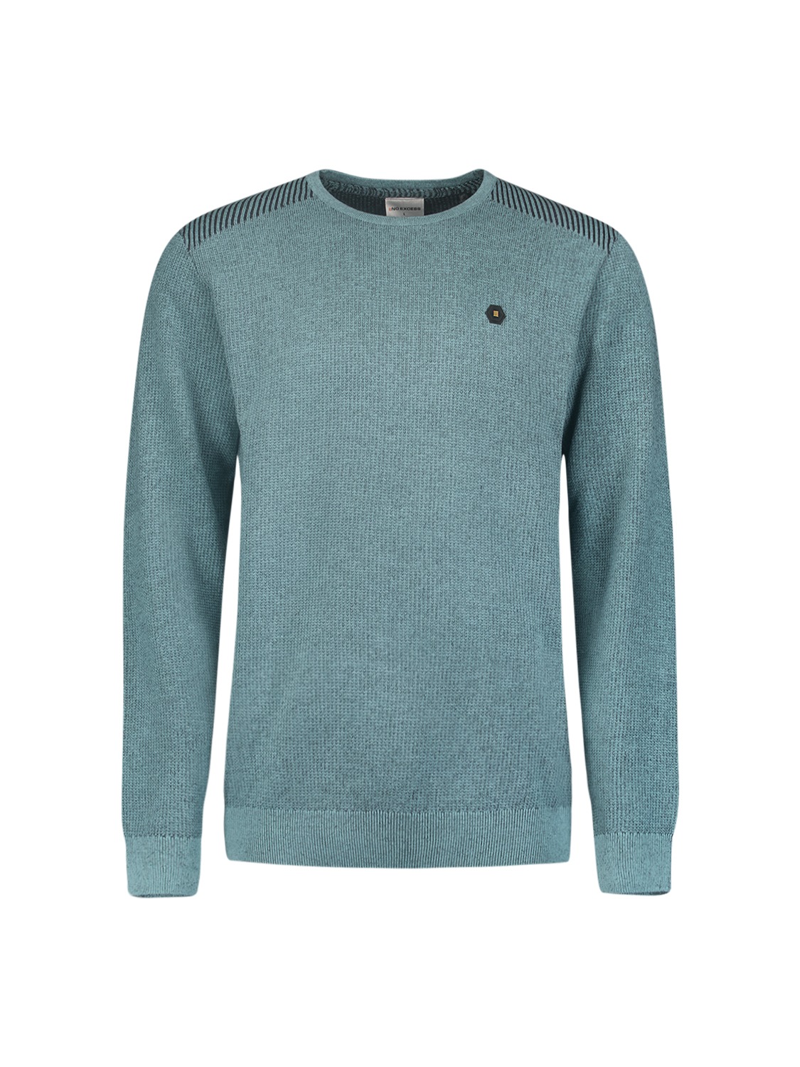 NO EXCESS Rundhalspullover »No Excess Rundhalspullover mit Raffinierter Zwei-Farben-Jacquard«