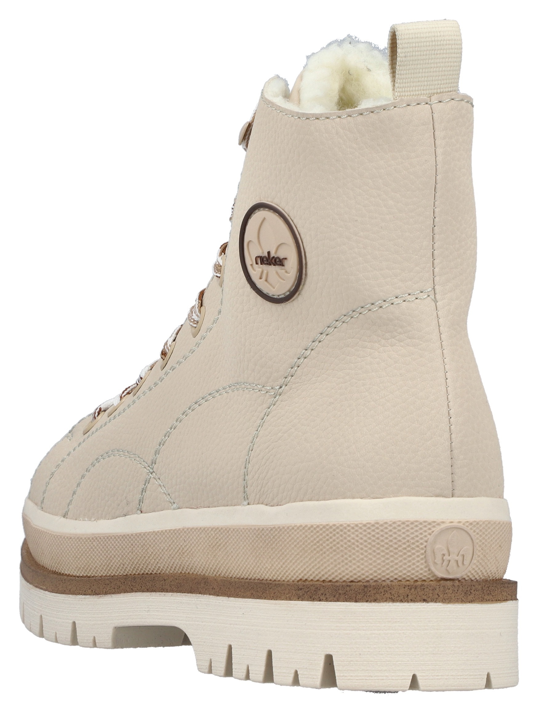 Rieker Winterstiefelette, Plateauboots, Schnürboots, Profilsohle, mit Warmfutter