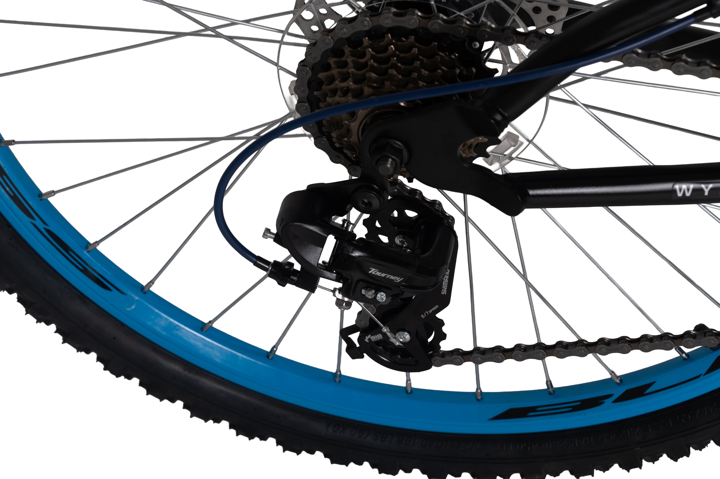 WYLD Mountainbike »WYLD Mountainbike Fully 26'' Bliss schwarz-blau 21 Gänge RH 47 cm« 21 Gang Shimano Tourney Schaltwerk Kettenschaltung