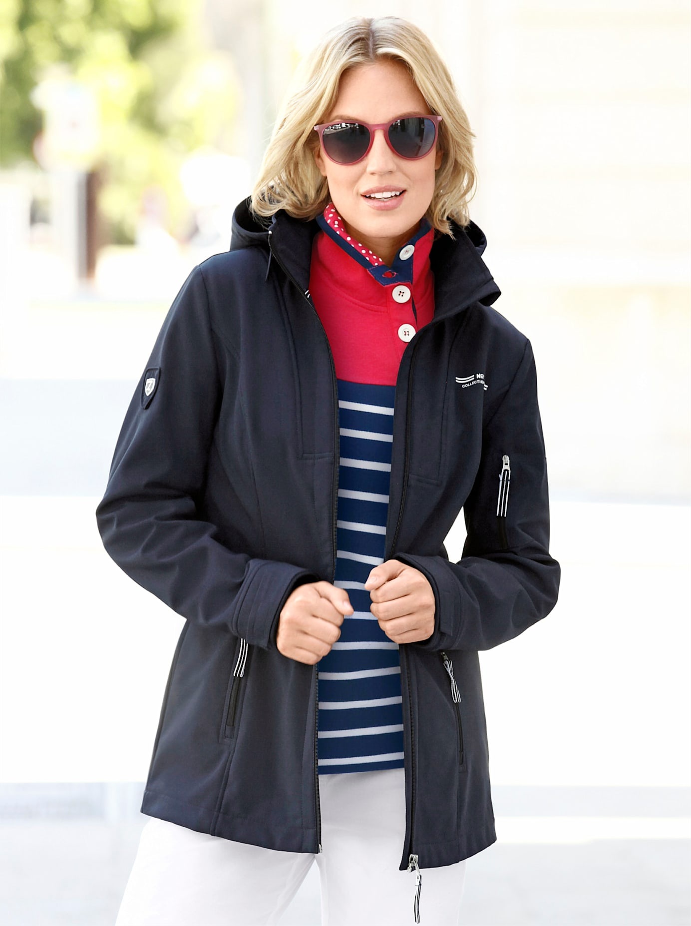 Casual Looks Softshelljacke, mit Kapuze