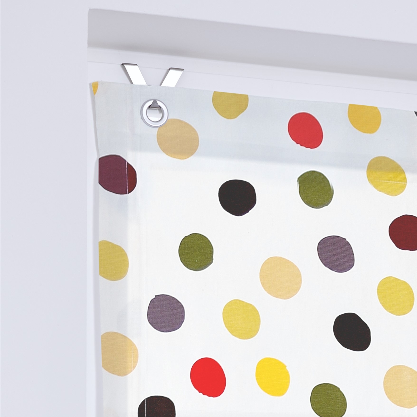 Kutti Raffrollo "Dots" mit Hakenaufhängung ohne Bohren freihängend Baumwoll günstig online kaufen