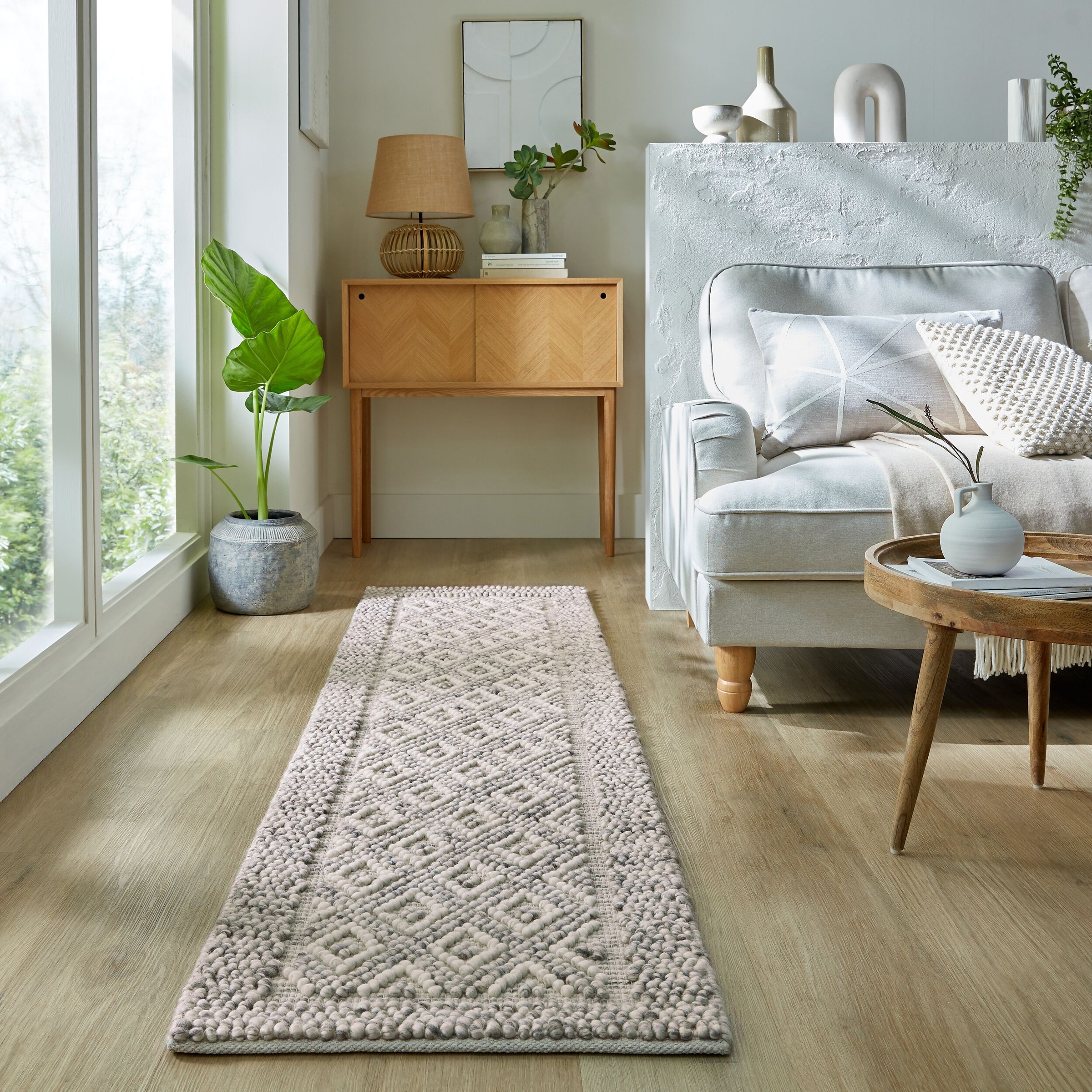 FLAIR RUGS Teppich »Minerals«, rechteckig, 3 mm Höhe, Mineralien-Teppich mit Diamantbordüre