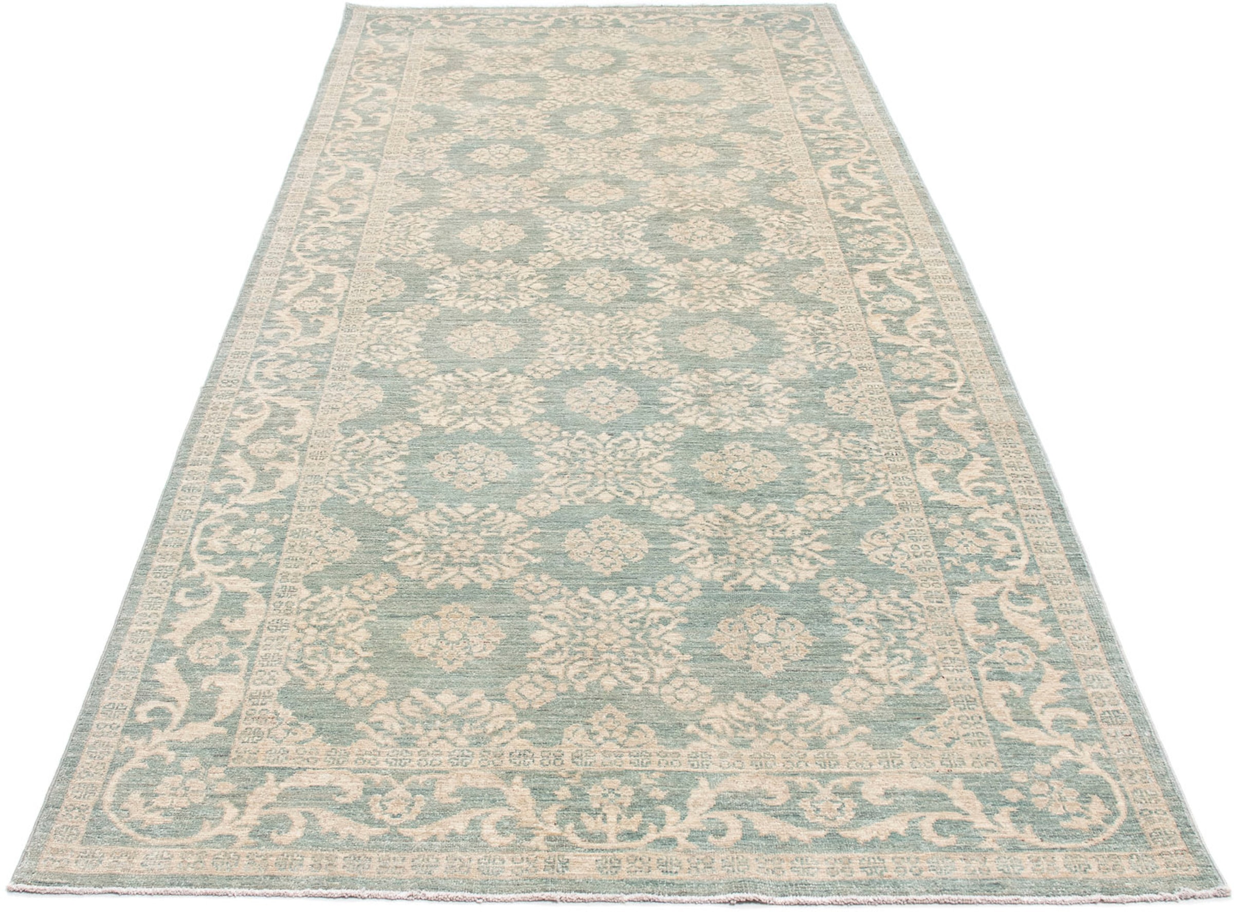 morgenland Orientteppich »Täbriz - 297 x 125 cm - beige«, rechteckig, Wohnzimmer, Handgeknüpft, Einzelstück mit Zertifikat