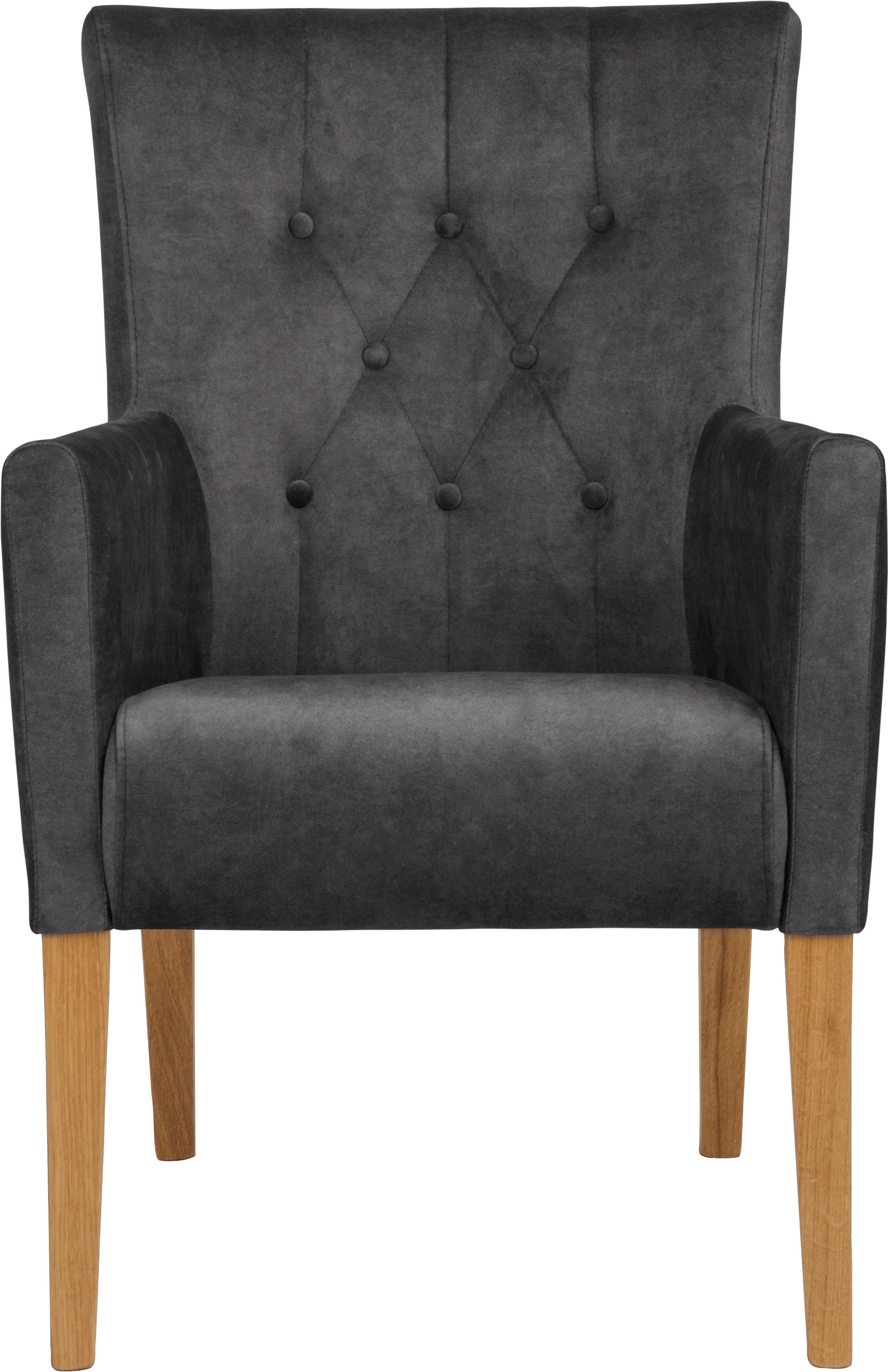 Home affaire Esszimmerstuhl "King" () Armlehnstuhl mit Knopfheftung, Polste günstig online kaufen