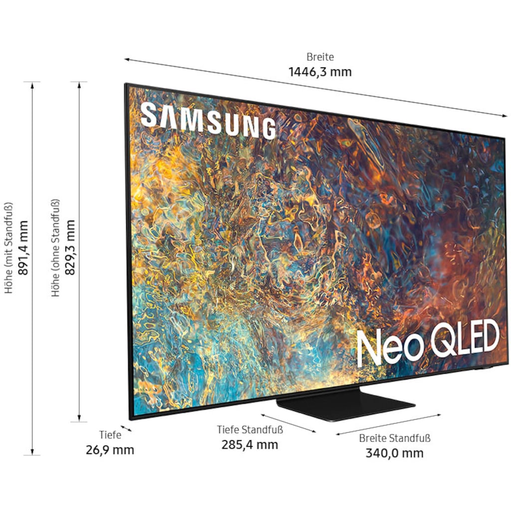 Samsung QLED-Fernseher »GQ65QN90AAT«, 163 cm/65 Zoll, 4K Ultra HD, Smart-TV, Quantum HDR 1500,Neo Quantum Prozessor 4K,Quantum Matrix Technologie