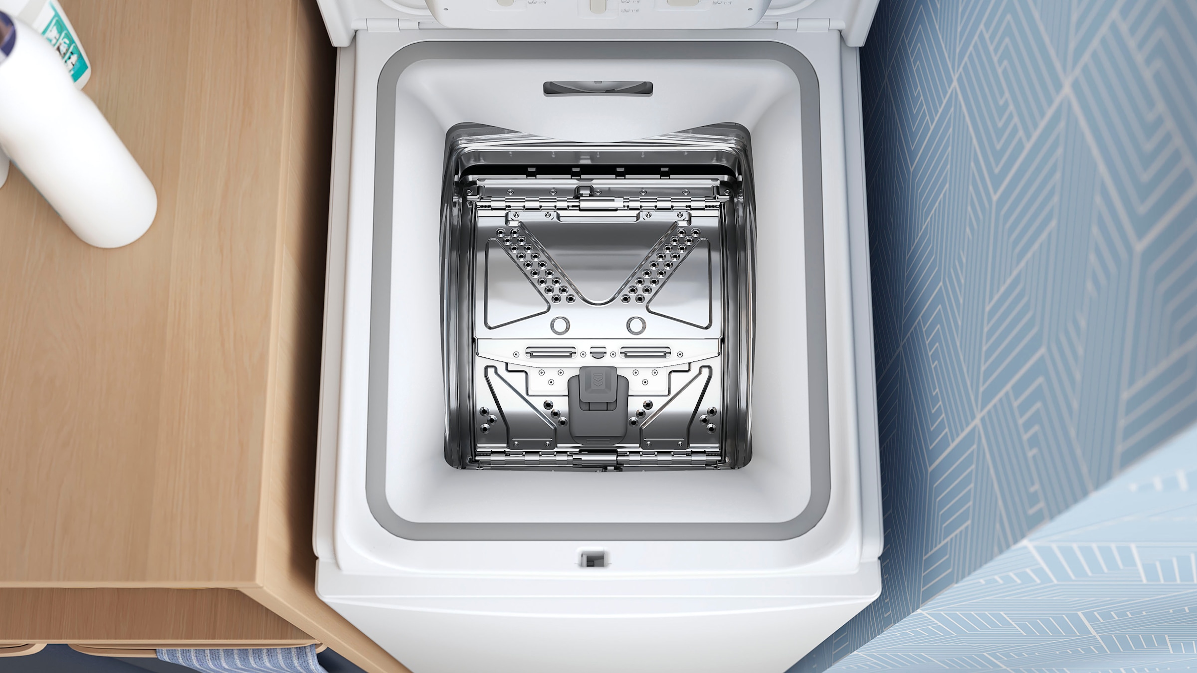 Privileg Waschmaschine Toplader »PWT A616P N«, 6 kg, 1200 U/min, Turn&Go, Rapid Wash, Mix 45 min. bei voller Beladung, extra Spülen
