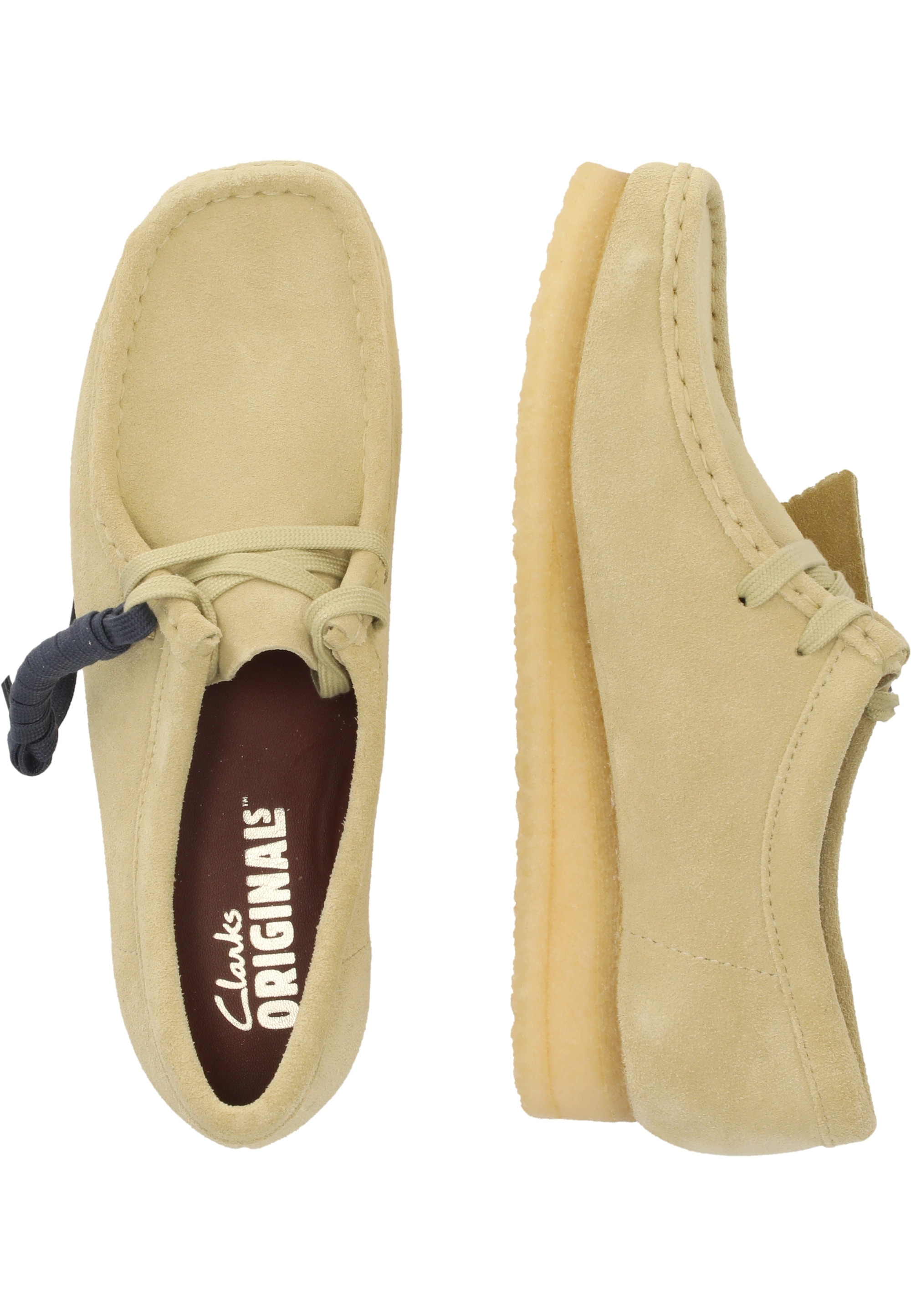 Clarks Schnürschuh »Wallabee Maple Suede«, mit unverwechslebarer Kreppsohle