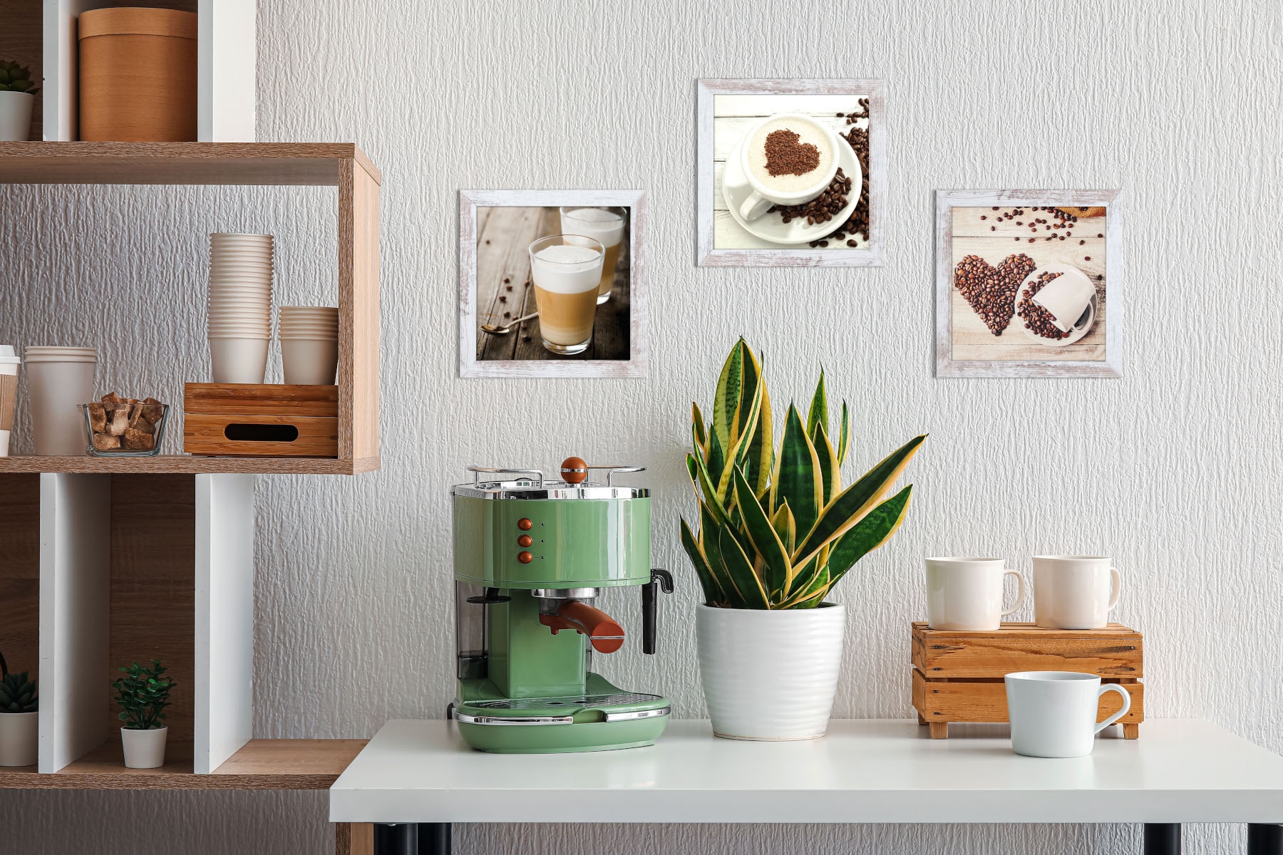 Bönninghoff Bild mit Rahmen »3er-Set gerahmte Bilder KAFFEE 3x23x23 cm – Deko für Küche & Bar« Getränke | Kaffee | Kaffee Bilder 1 Stk. tlg. mehrteiliges Bilder-Set, harmonisch aufeinander abgestimmt