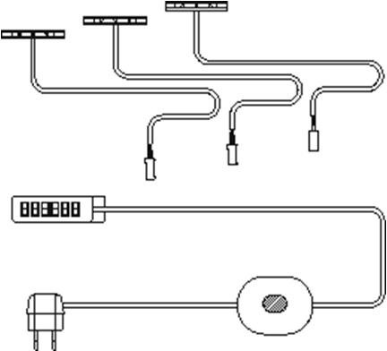 trendteam LED Schrankinnenraumbeleuchtung »Glaskantenbeleuchtung«, 3 flammig, Leuchtmittel LED-Board | LED fest integriert