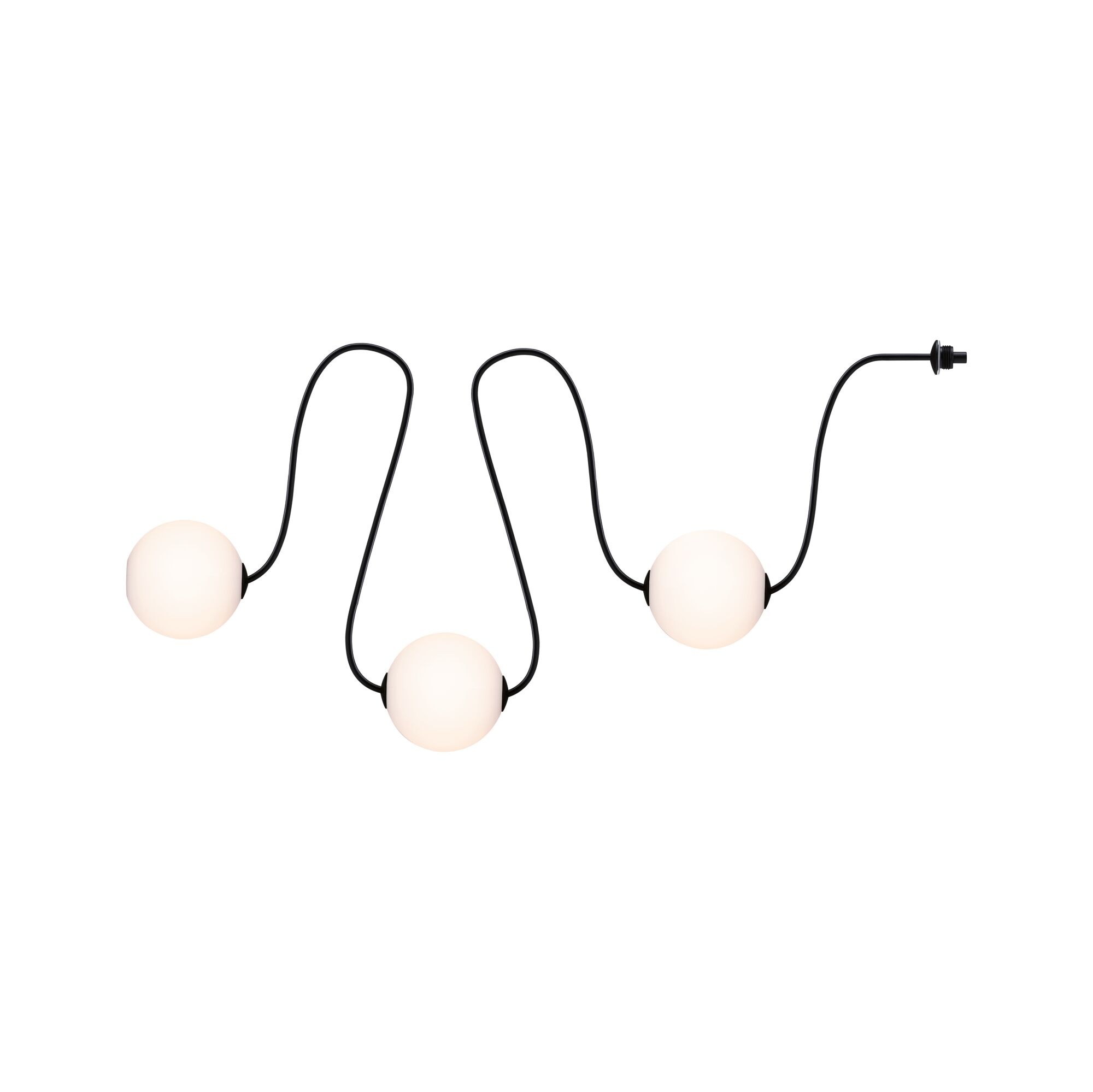 Paulmann LED-Lichterkette »Naima IP67 3000K 3x1W 1,71m Schwarz« 3 Stk.-flammig dimmbar