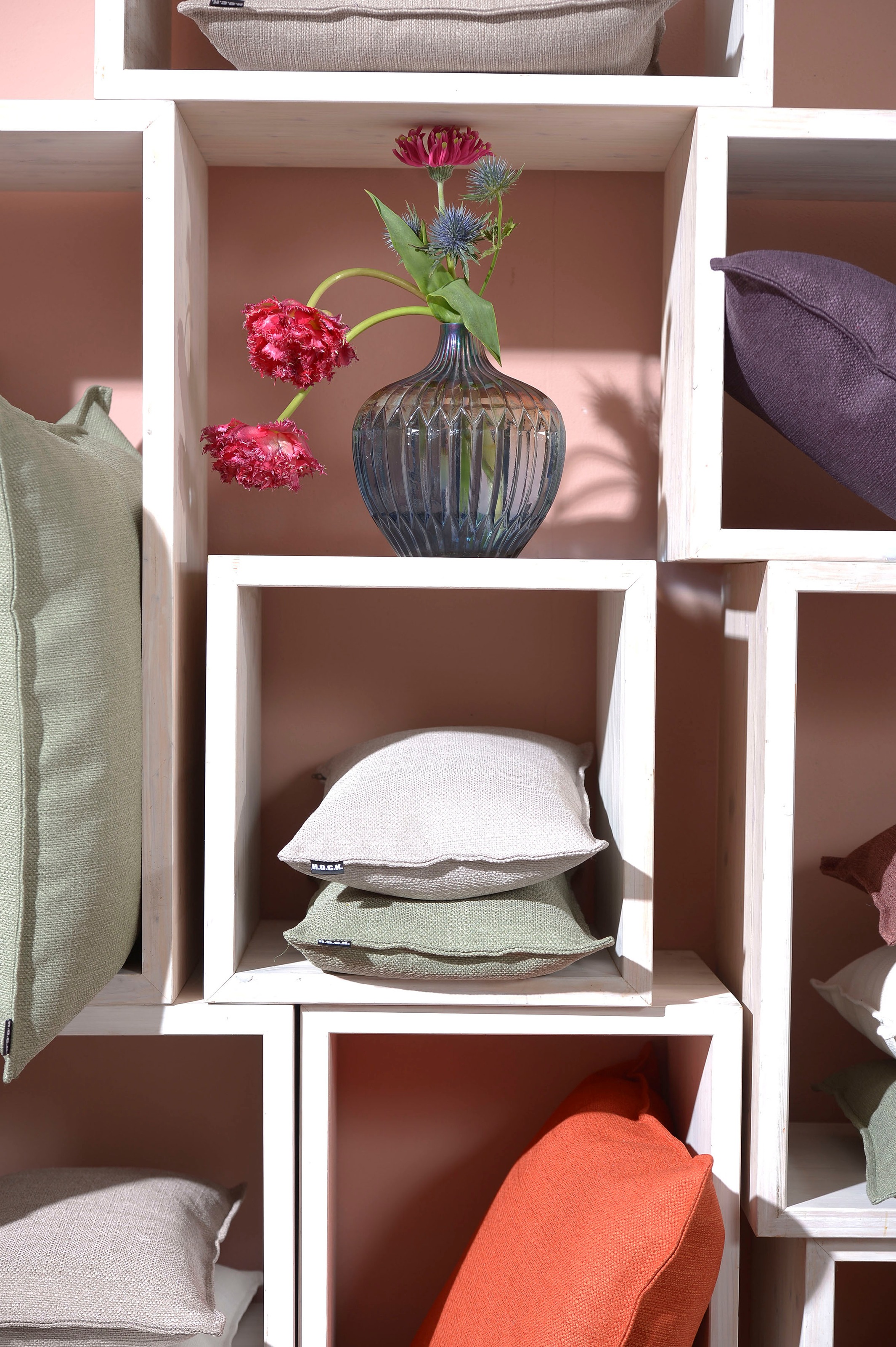 H.O.C.K. Dekokissen "Mali" einfarbig, Kissenhülle mit Füllung, 1 Stück günstig online kaufen