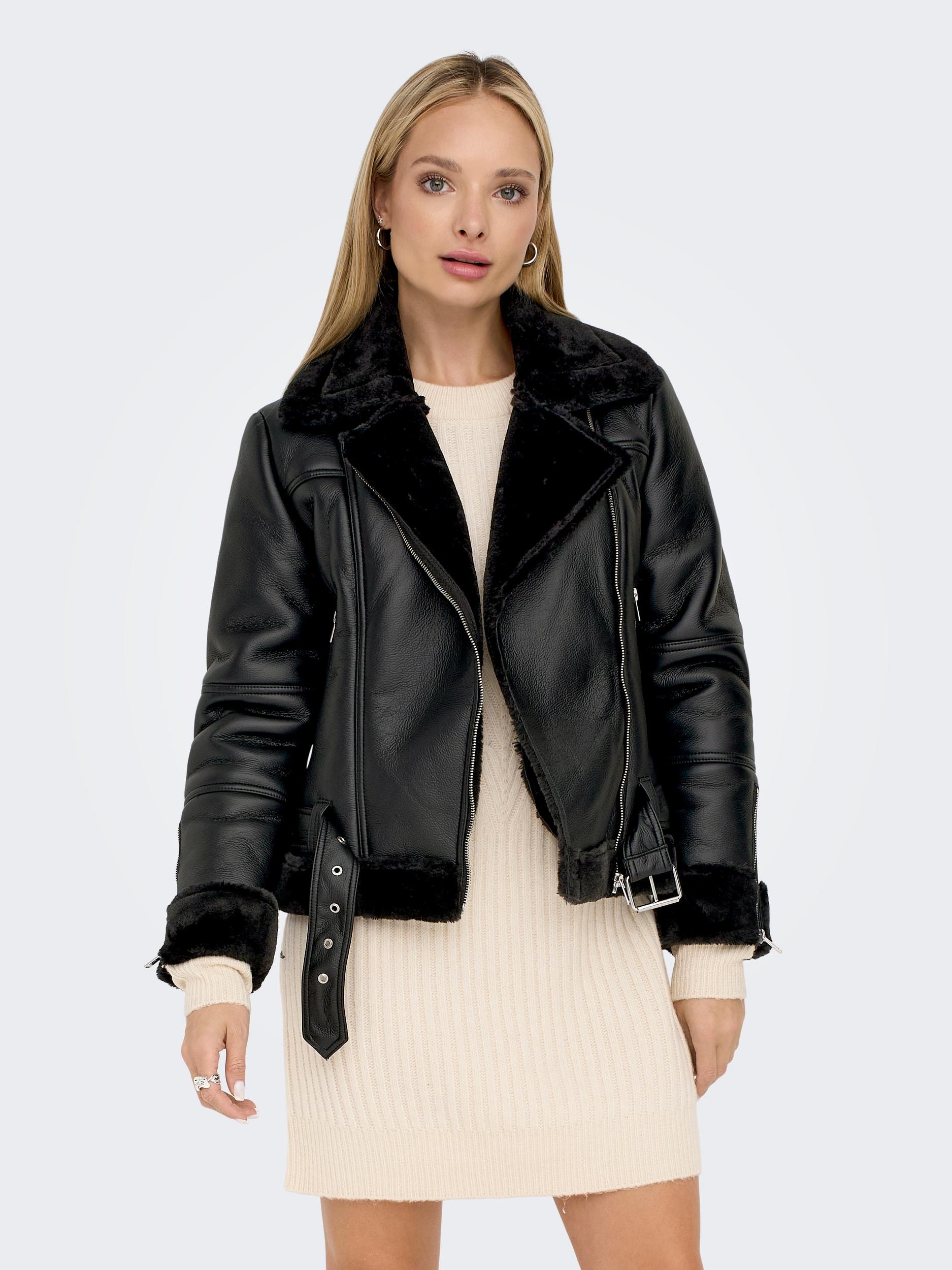 ONLY Lederimitatjacke "ONLAGNETE FAUX LEATHER BIKER JKT OTW" im Biker-Style günstig online kaufen