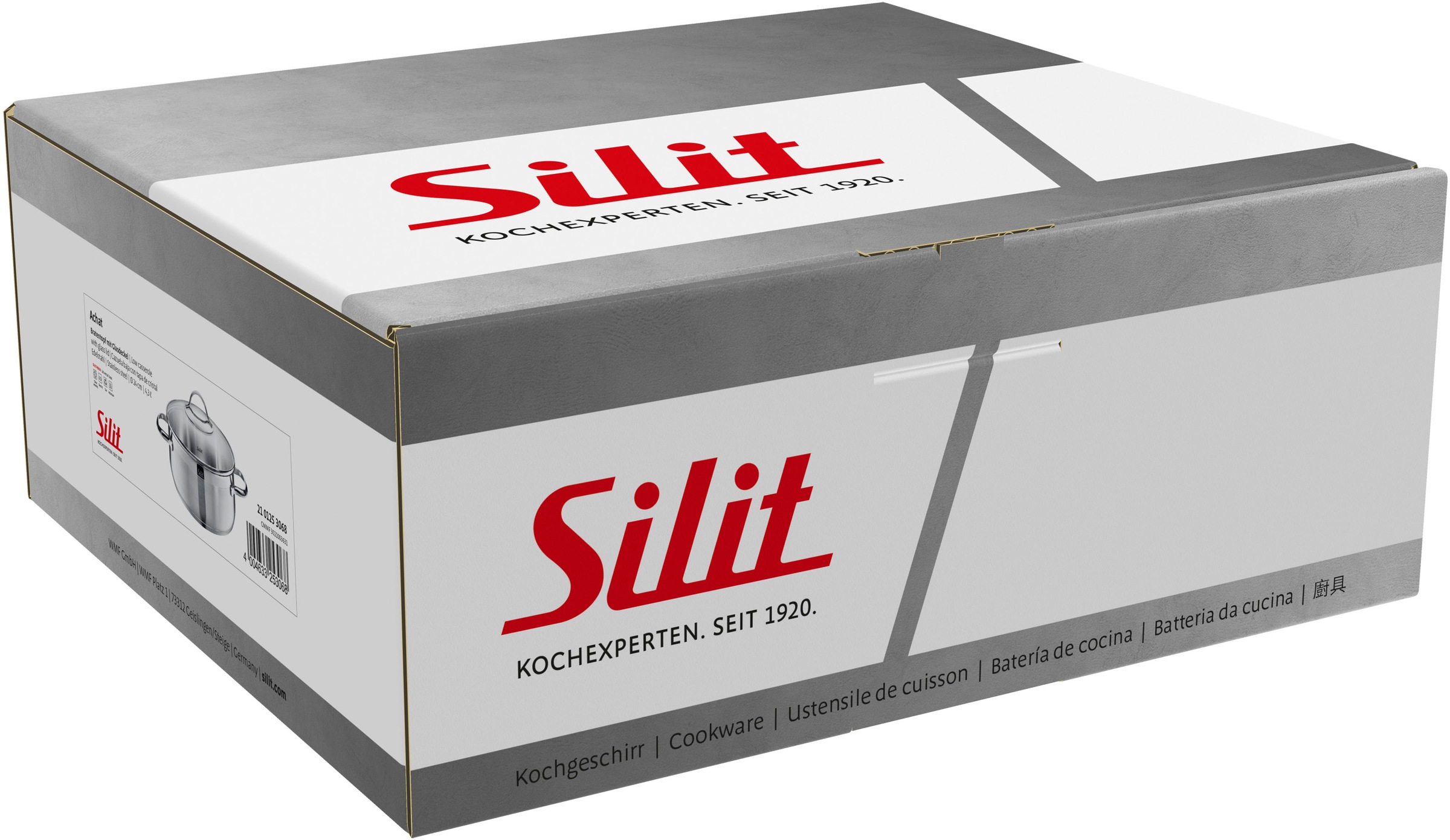 Silit Bratentopf »Achat«, Edelstahl 18/10, (2 tlg.), rostfrei, Silitherm-Allherdboden, induktionsgeeignet