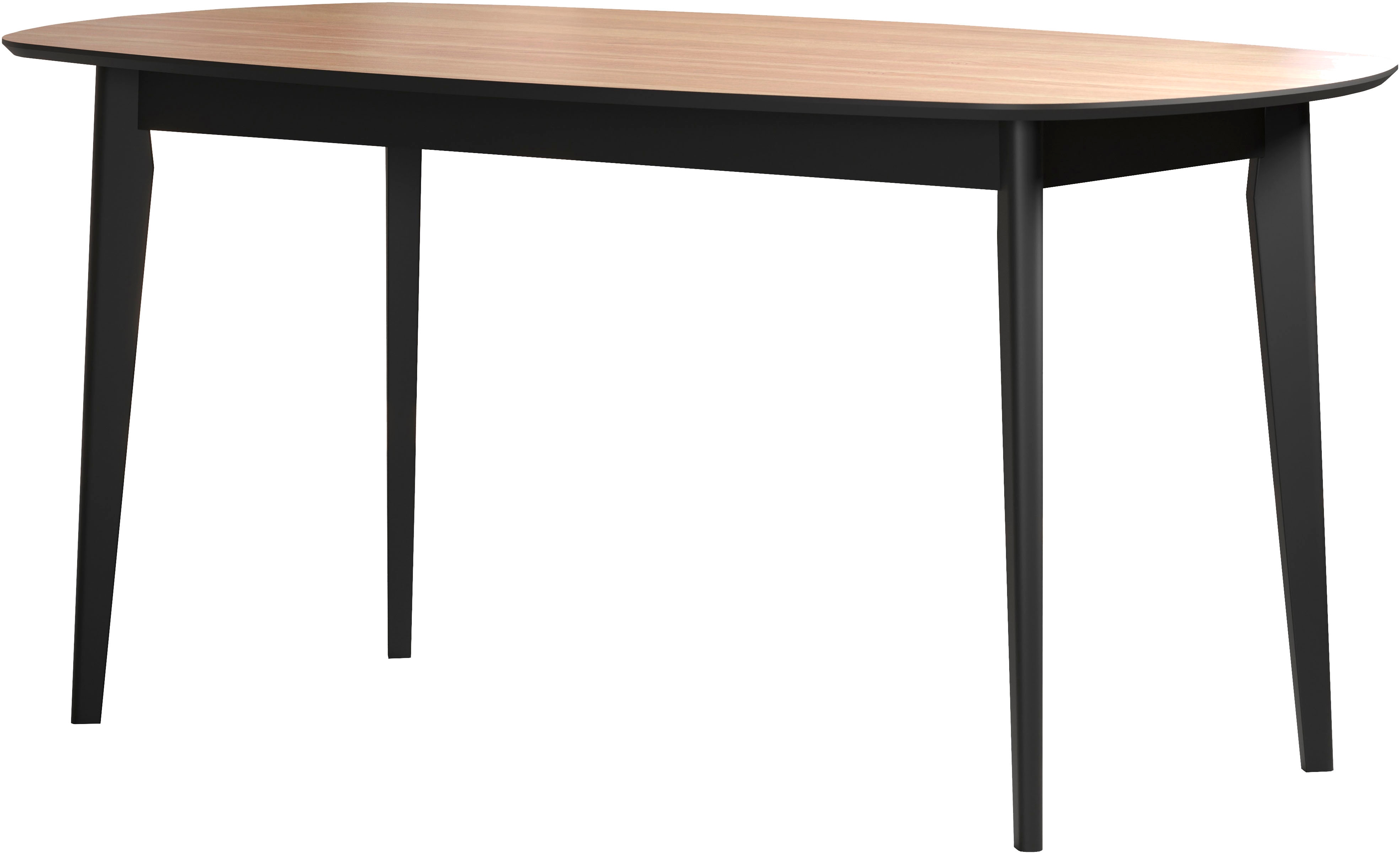 Home affaire Esstisch "Ronda" 1 Stk. tlg. Esszimmertisch oval auf Massivholzfüßen - (B/T/H) 160/90/77 cm