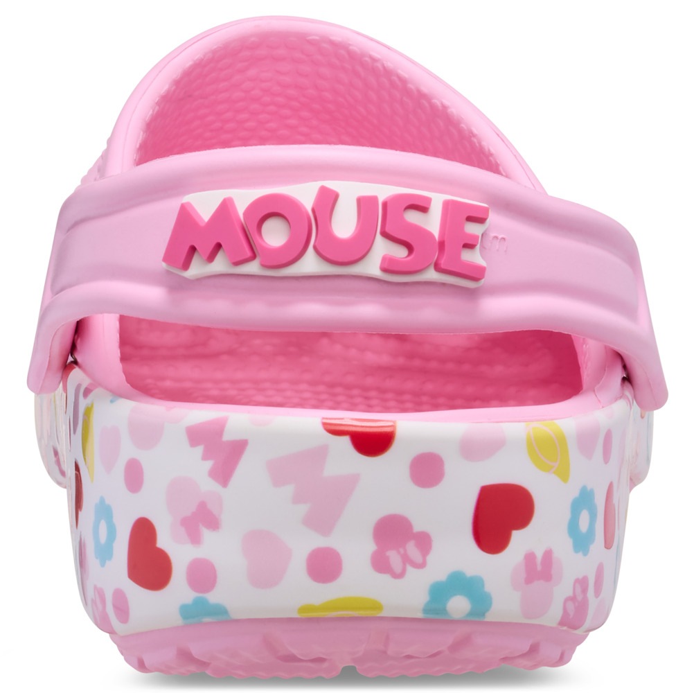 Crocs Clog »Mickey Friends Minnie Classic Clog K«, Hausschuh mit buntem Motiv