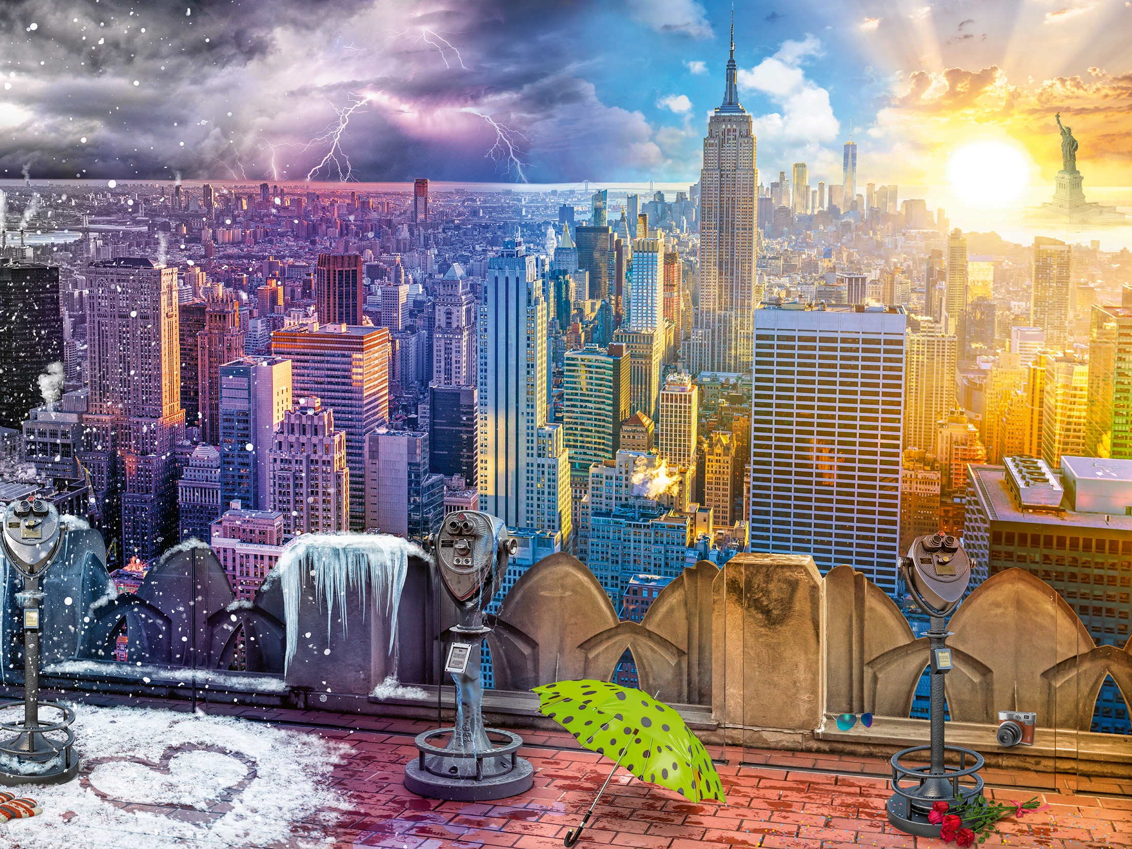 Ravensburger Puzzle »New York im Winter und Sommer«, Made in Germany