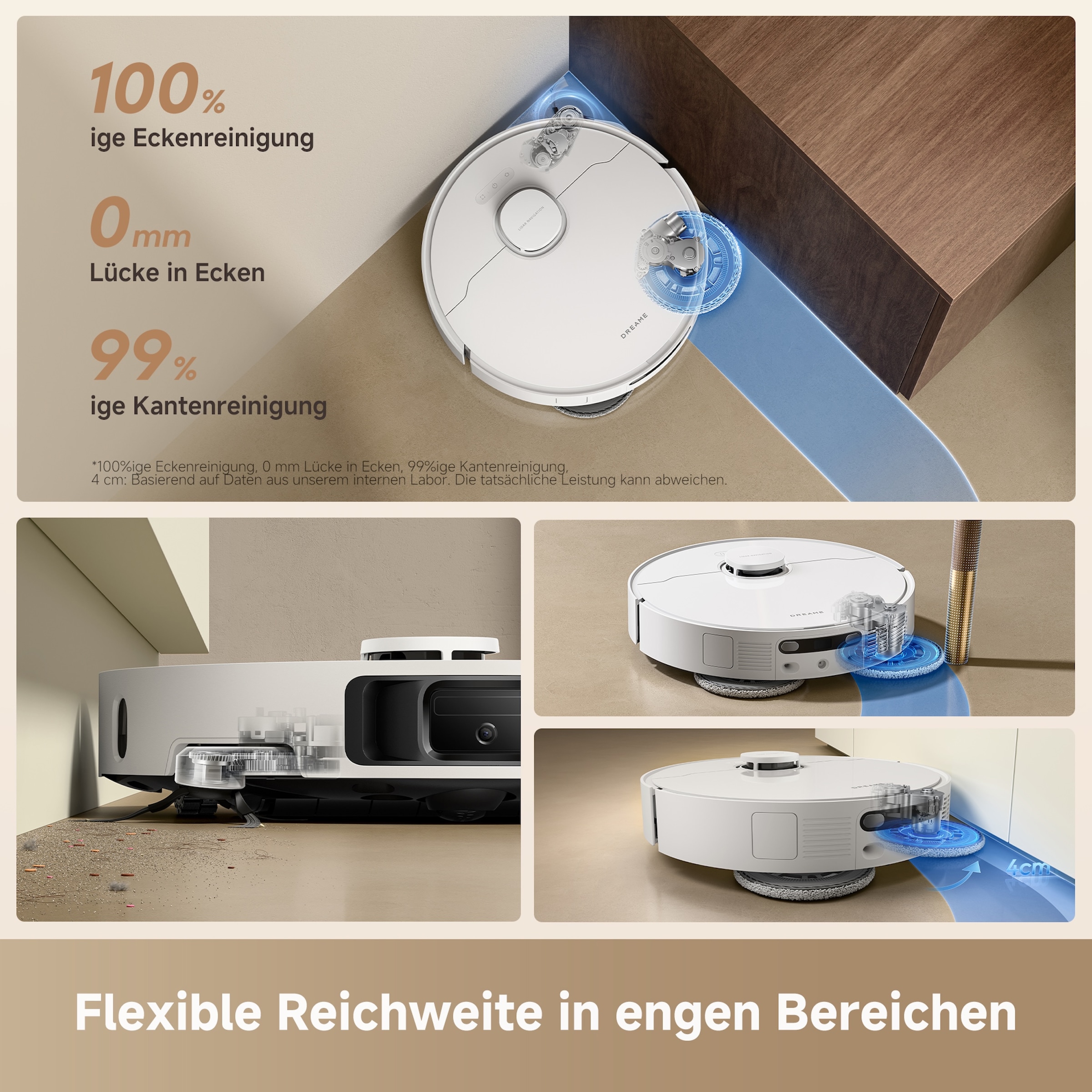 Dreame Saugroboter »mit Wischfunktion L10s Ultra Gen 3 Set« mit Dual-Wischpads, mit flexiblen Roboterarmen, App-Steuerung