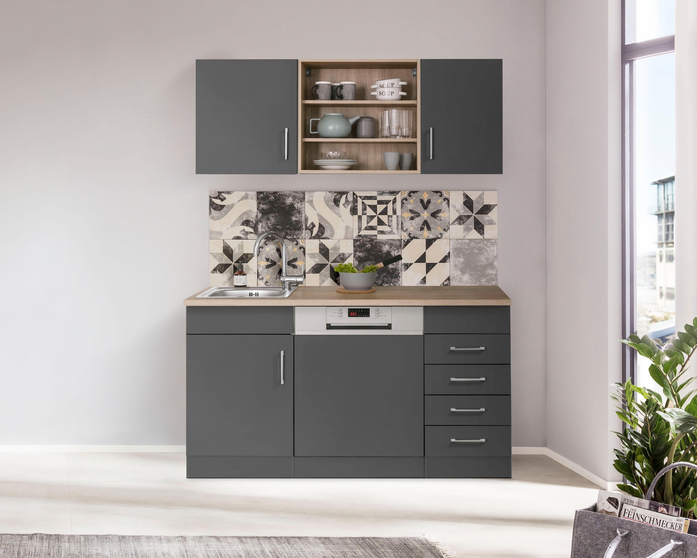 HELD MÖBEL Pantryküche "Mali", Breite 150 cm, mit E-Geräten günstig online kaufen