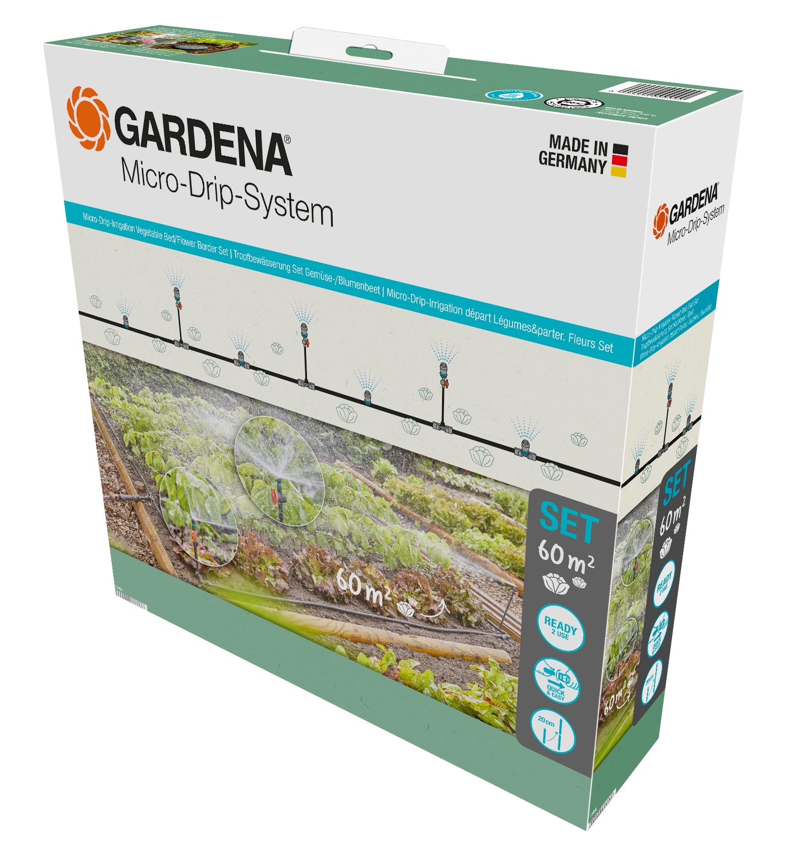 GARDENA Bewässerungssystem »Tropfbewässerung Set« ()  für Gemüse- und Blumenbeete bis zu 60 m²