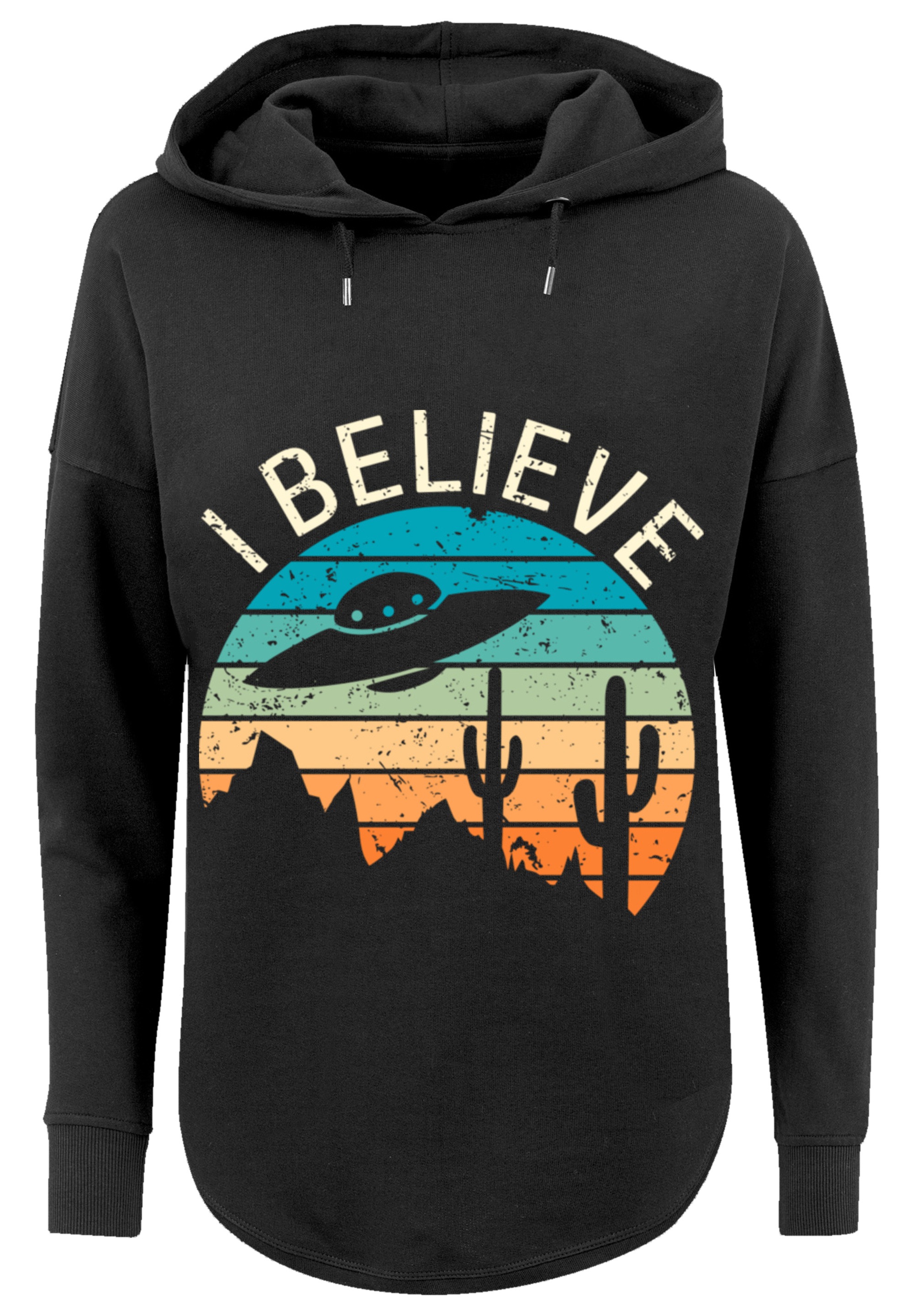 F4NT4STIC Kapuzenpullover »I Believe UFO Alien Sonnenuntergang«, Premium Qualität