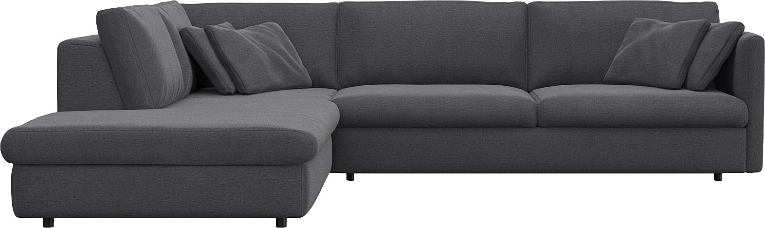 FLEXLUX Ecksofa "Lovane, elegant und zeitlos, bequem, L-Form" Weich & anschmiegsam, große Sitztiefe auf Kaltschaum, Dekokissen inkl.