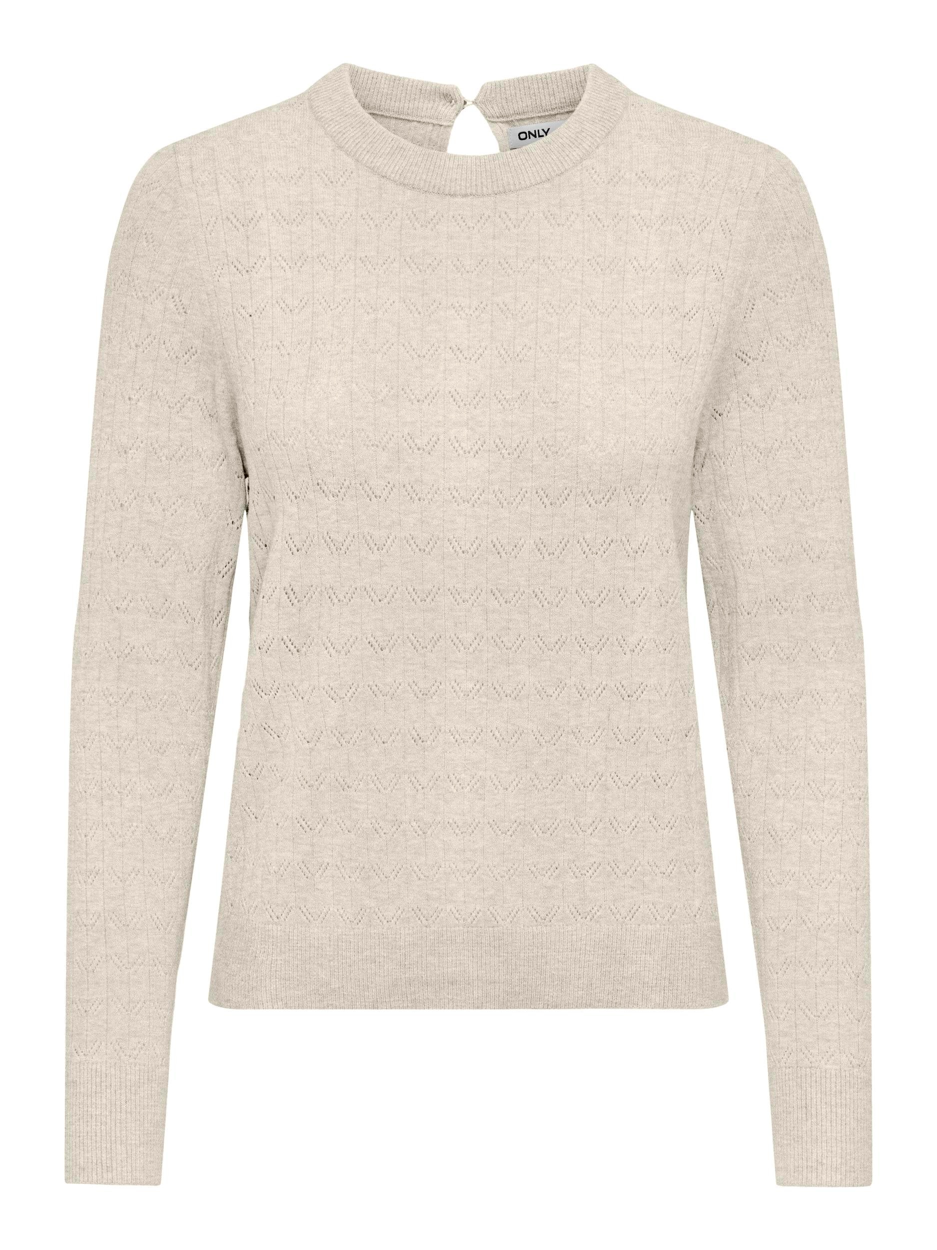 ONLY Rundhalspullover "ONLANDRIA LS BACK DETAIL O-NECK CC KNT" günstig online kaufen