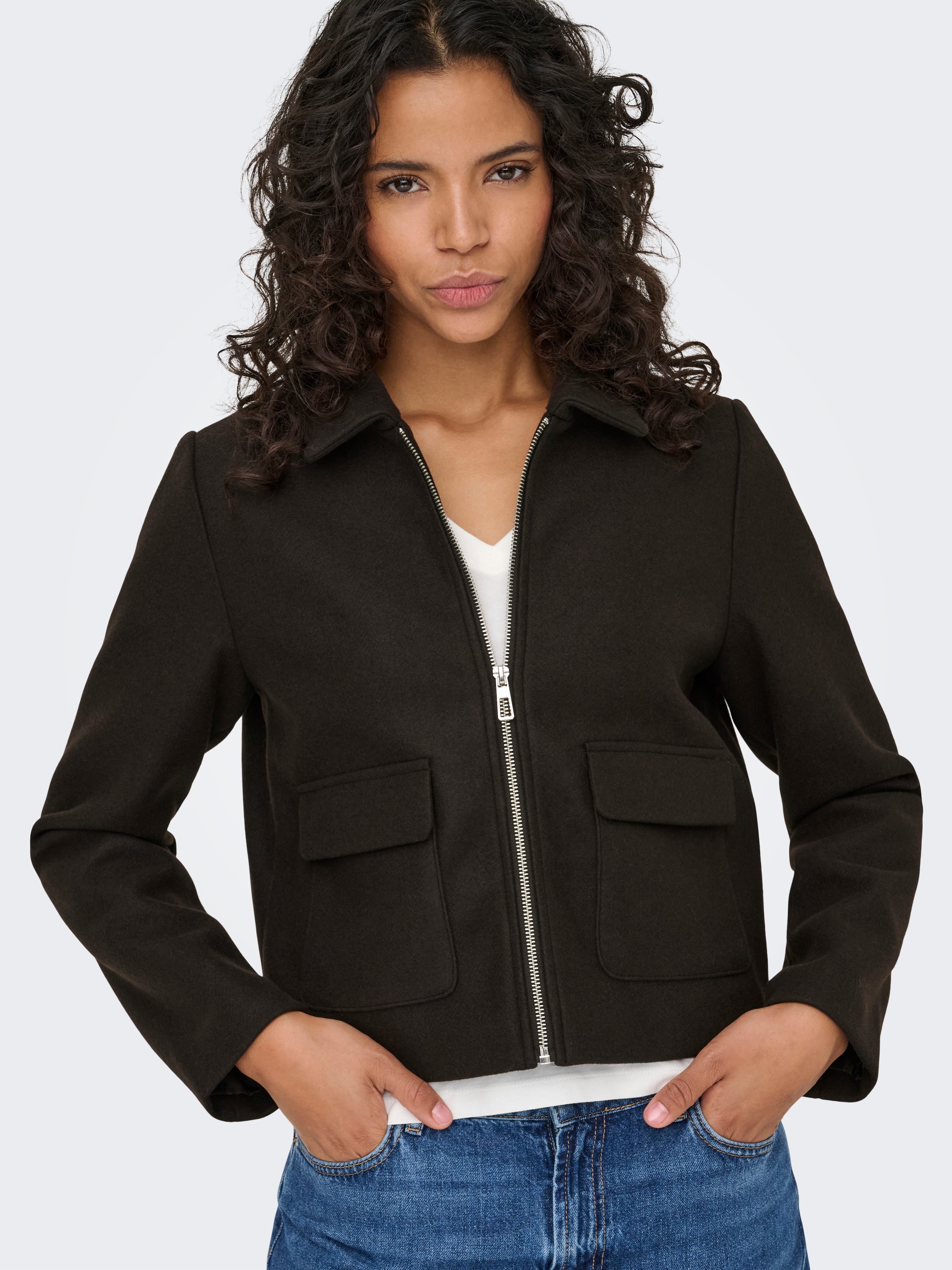 ONLY Kurzjacke »ONLVELA ZIP SHORT JACKET OTW«
