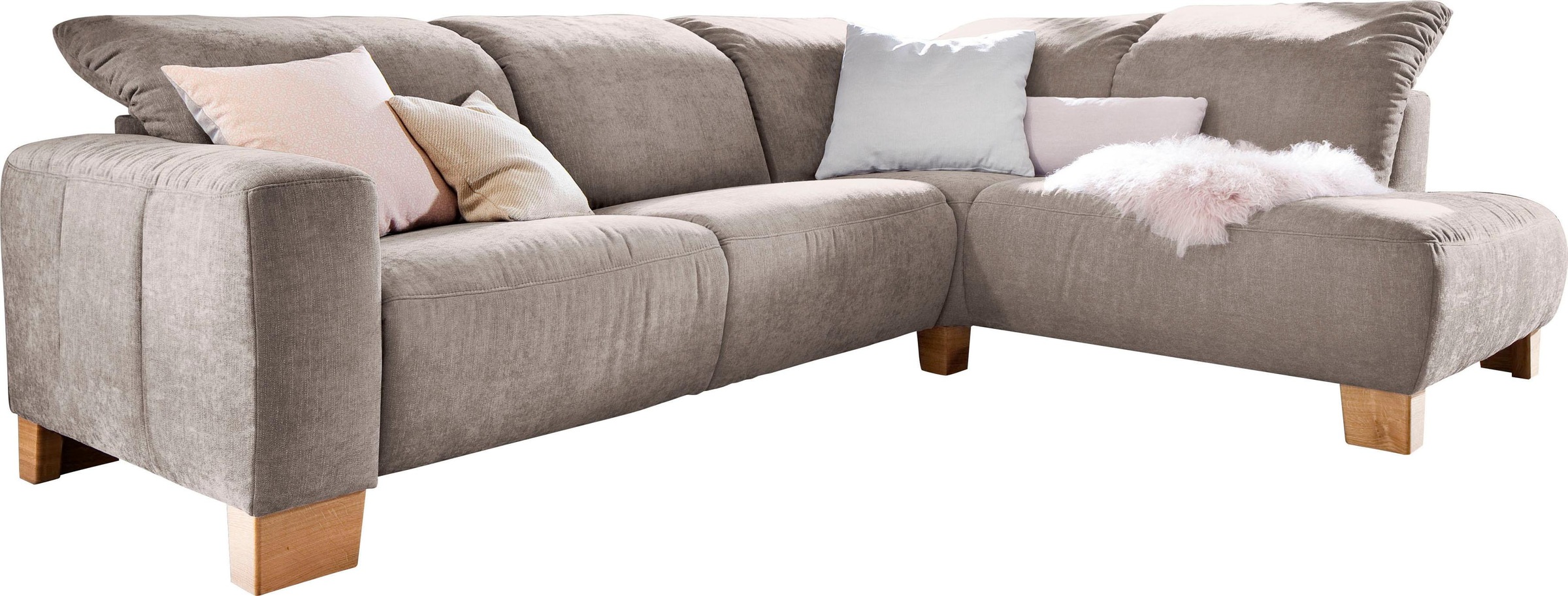 Home affaire Ecksofa "Hörnum bequemes Wohlfühlsofa, Federkern, Breite 281cm günstig online kaufen