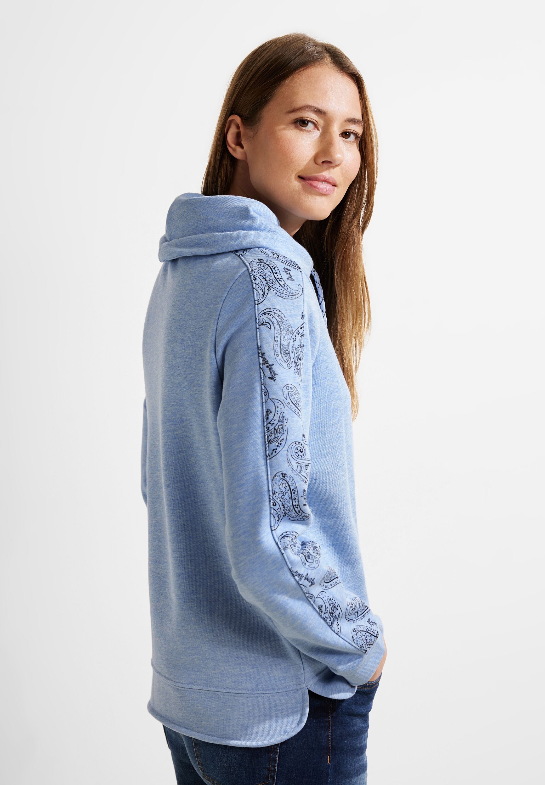 online | mit BAUR kaufen Sweatshirt, Glitzer-Detail Cecil