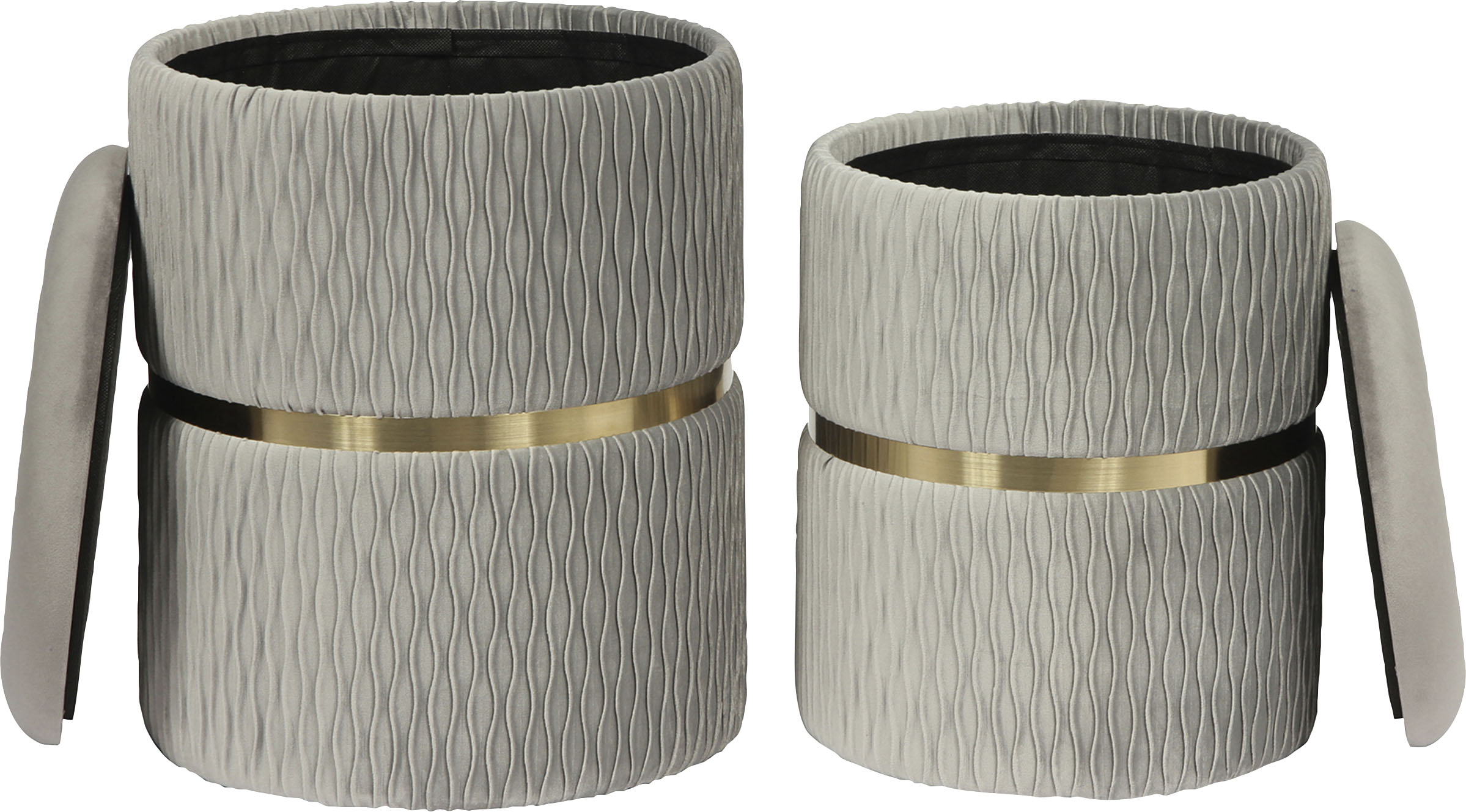 Thumbnail - Kayoom Sitzhocker "Hocker Milas 2er-Set, Praktischer und versteckter Stauraum" Set, 2 Stk. tlg. stapelbar, mit Stauraum,...