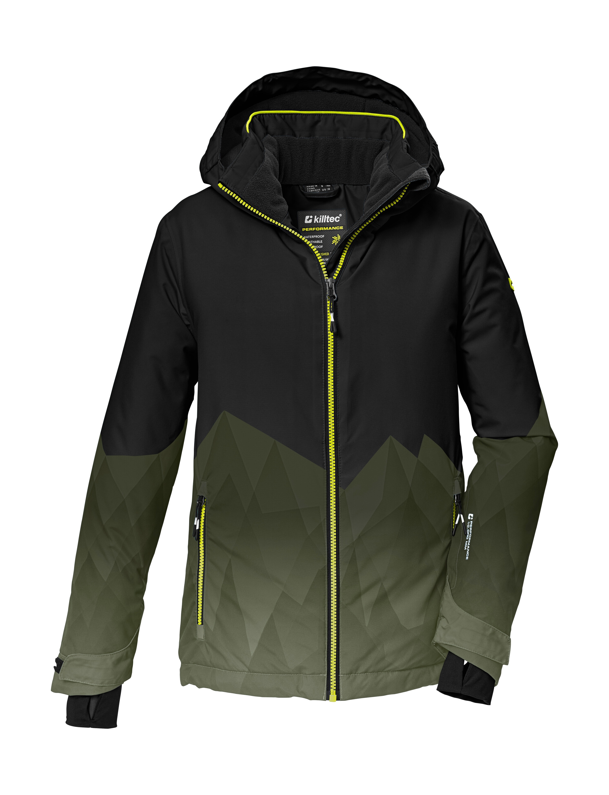 Killtec Skijacke »KSW 383 BYS SKI JCKT«, Wasser- und winddichte Skijacke mit verstellbarer Kapuze