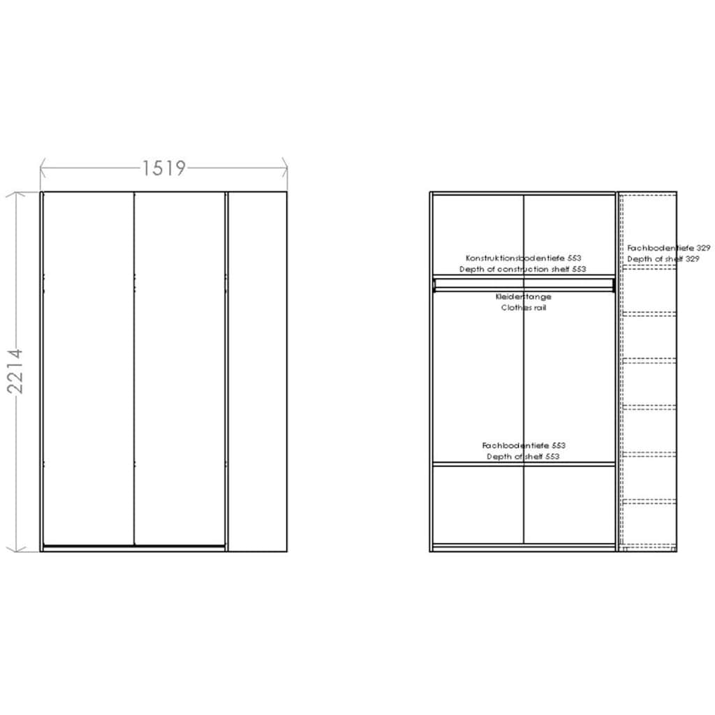 Müller SMALL LIVING Kleiderschrank »Modular Plus Variante 1«