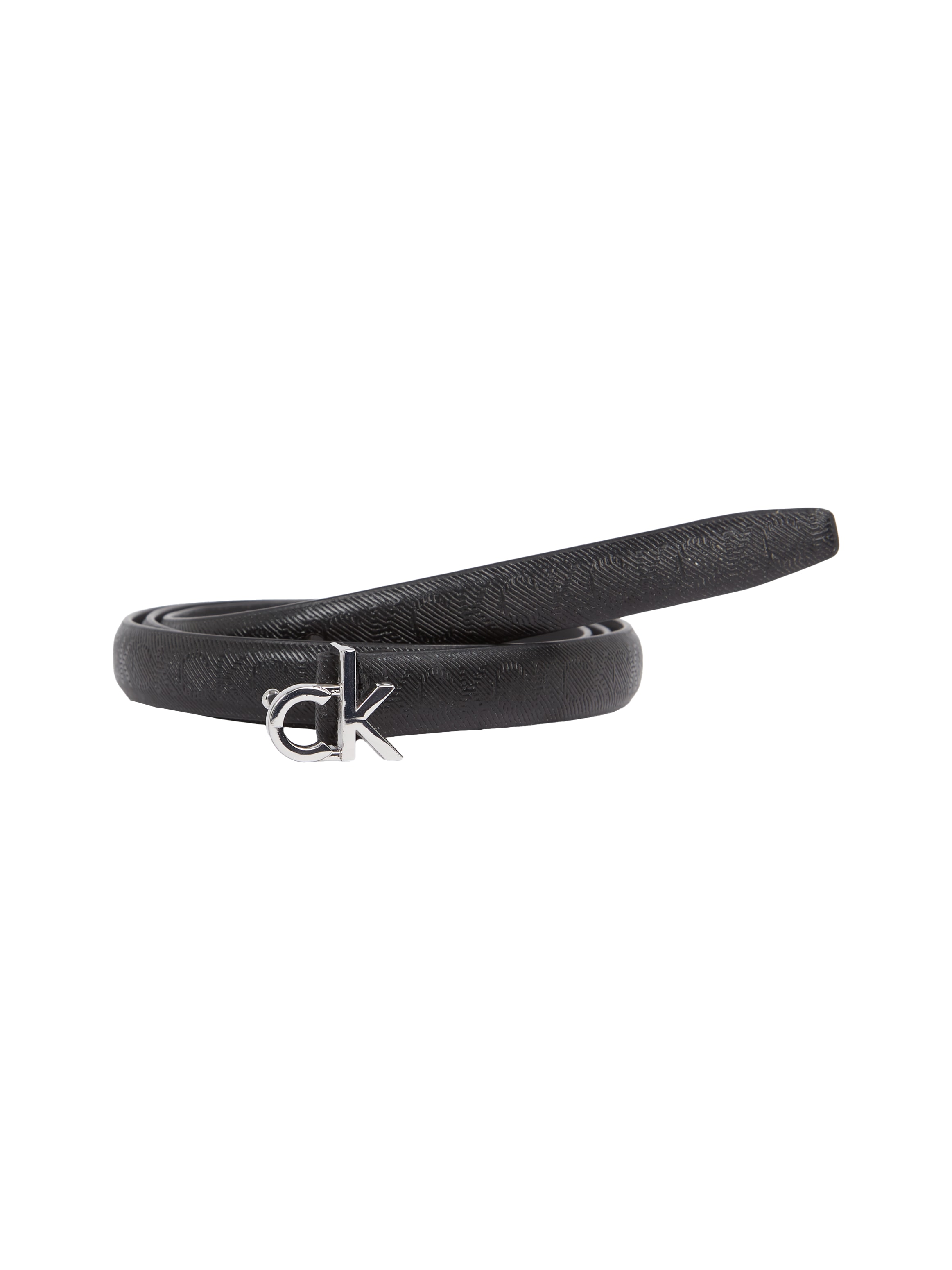 Calvin Klein Ledergürtel »CK BUCKLE SKINNY BELT 1.5_MONO«, mit Logo-Print